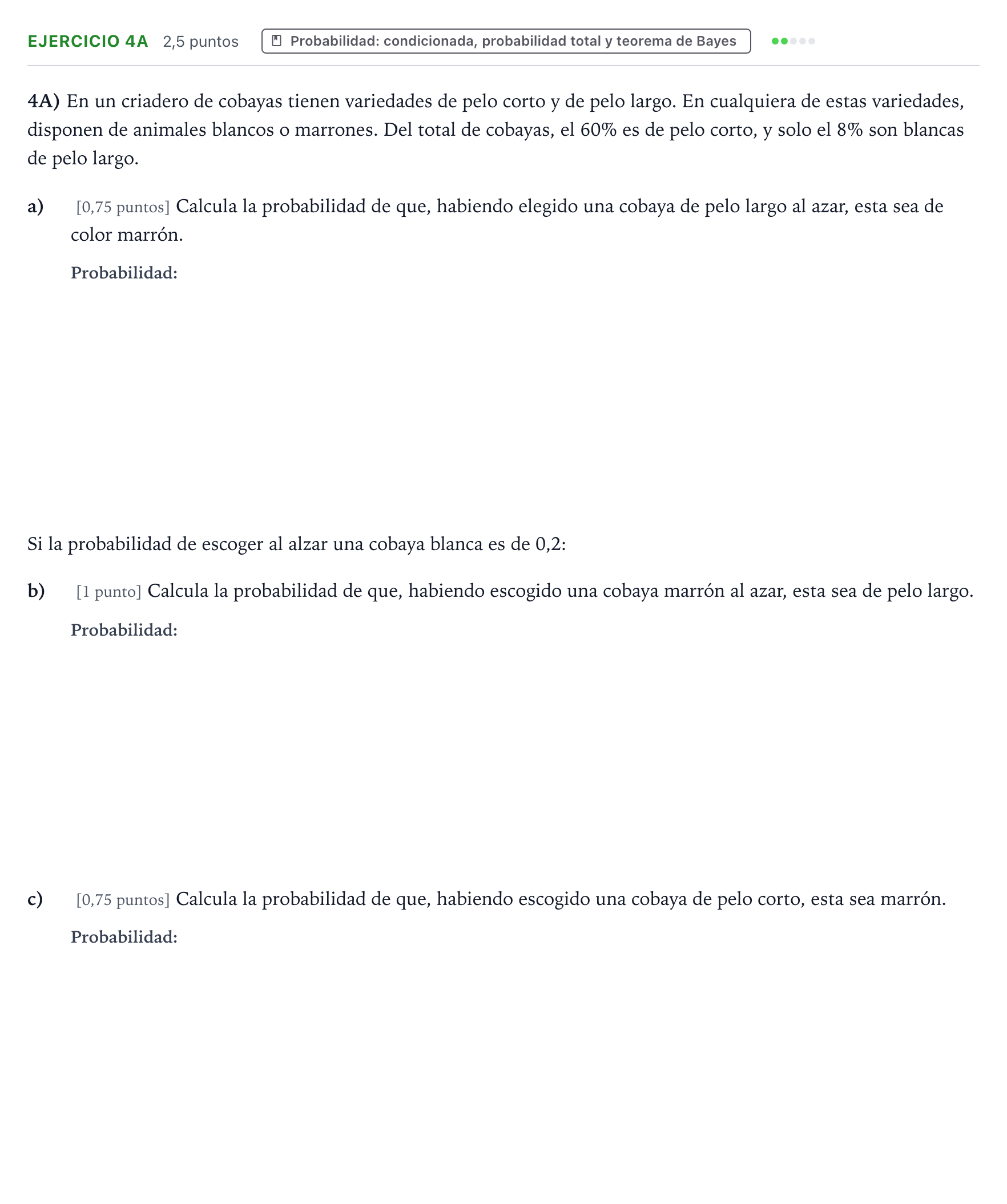 Enunciado: Ejercicio 4A · Matemáticas II PAU Cantabria Ordinaria 2026