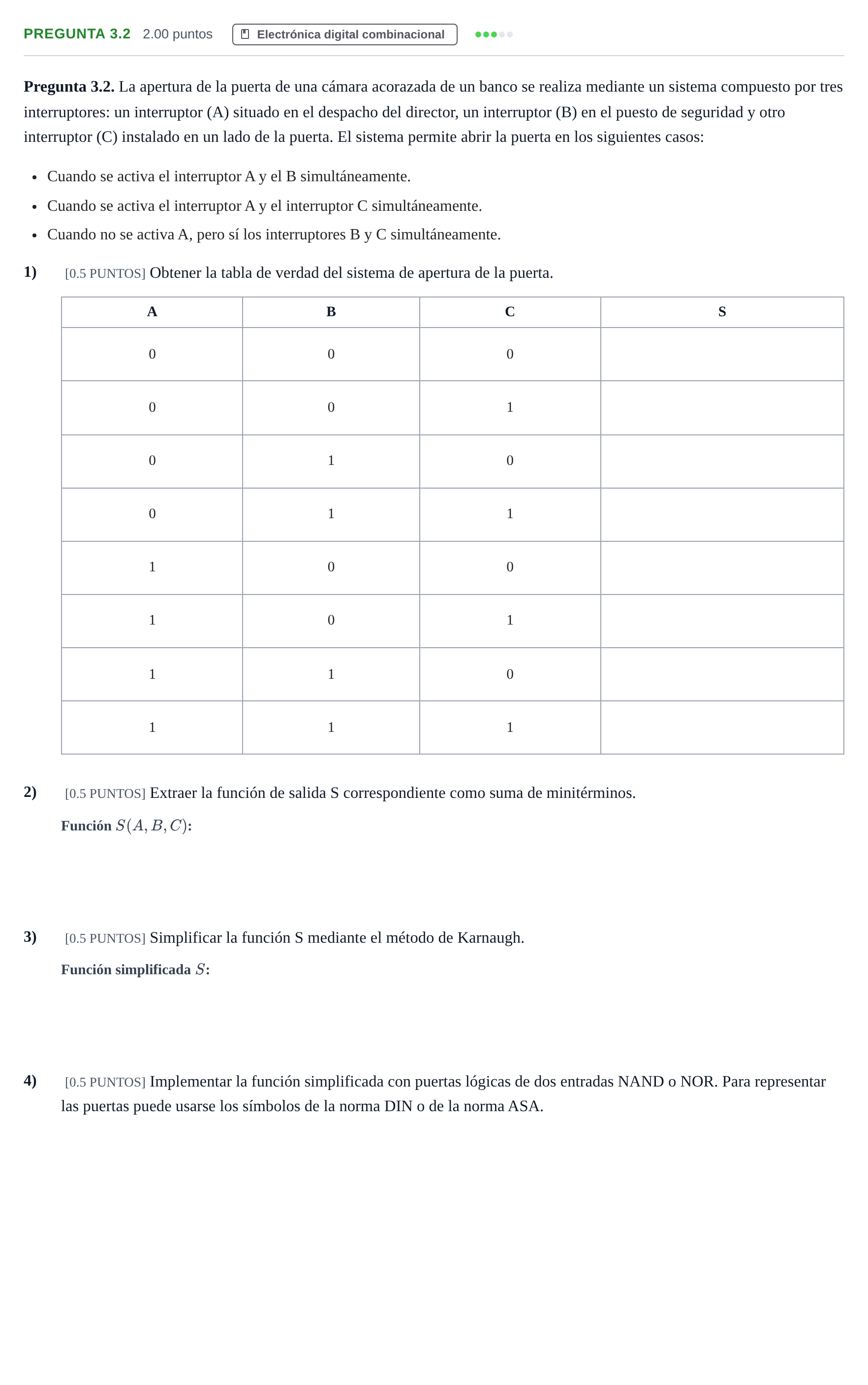 Enunciado: Pregunta 3.2 · Tecnología e Ingeniería II PAU Cantabria Extraordinaria 2026