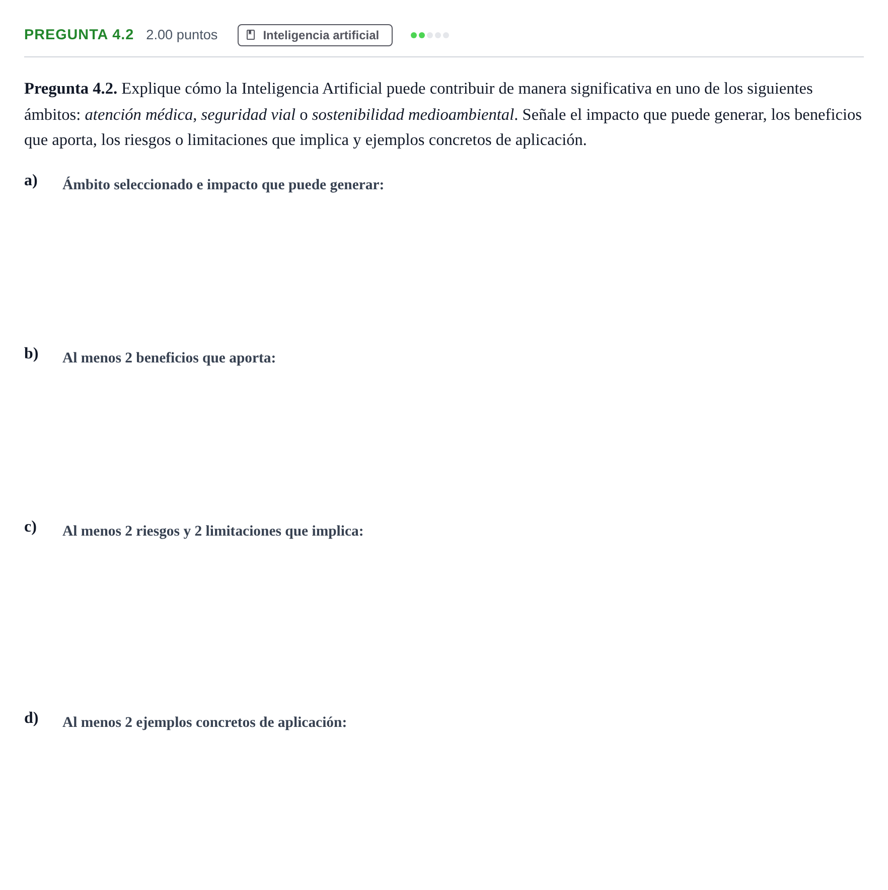Enunciado: Pregunta 4.2 · Tecnología e Ingeniería II PAU Cantabria Extraordinaria 2026