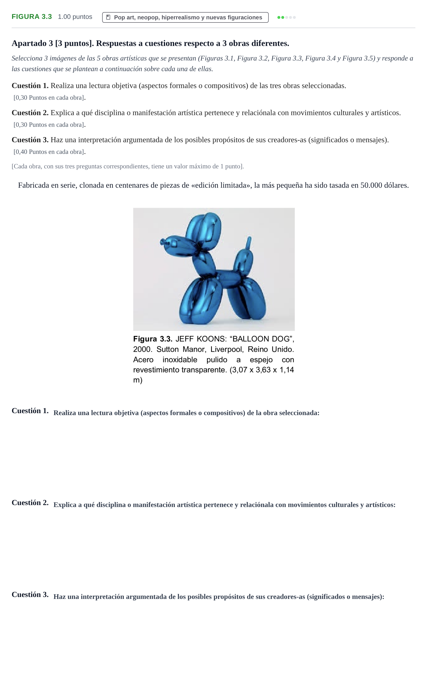 Enunciado: Ejercicio Figura 3.3 · Movimientos Culturales y Artísticos PAU Cantabria Extraordinaria 2026
