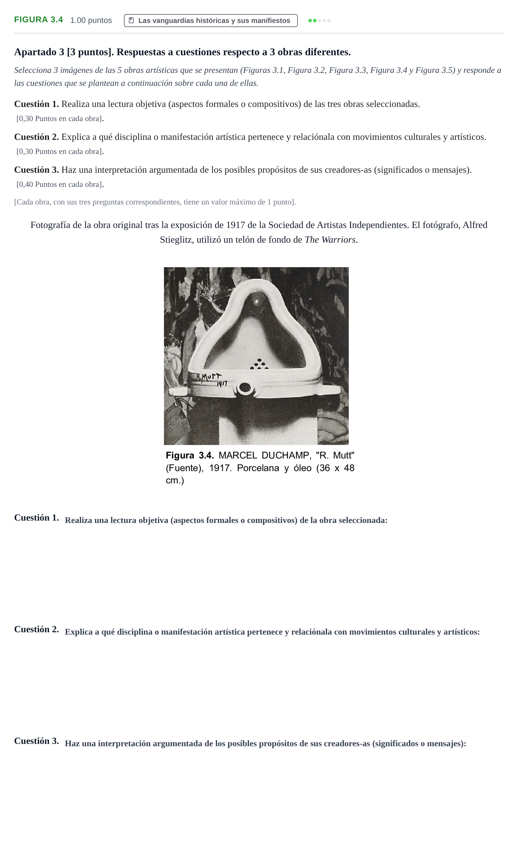 Enunciado: Ejercicio Figura 3.4 · Movimientos Culturales y Artísticos PAU Cantabria Extraordinaria 2026