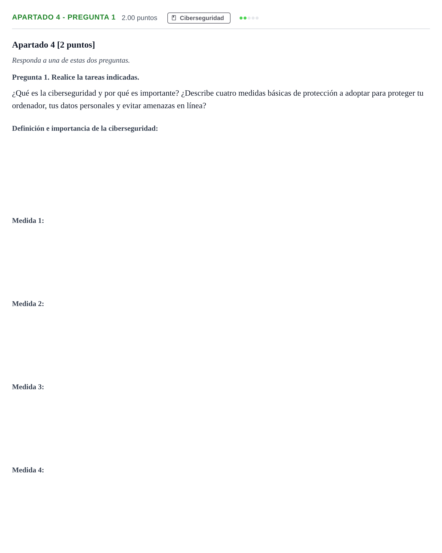 Enunciado: Apartado 4 - Pregunta 1 · Tecnología e Ingeniería II PAU Cantabria Ordinaria 2026