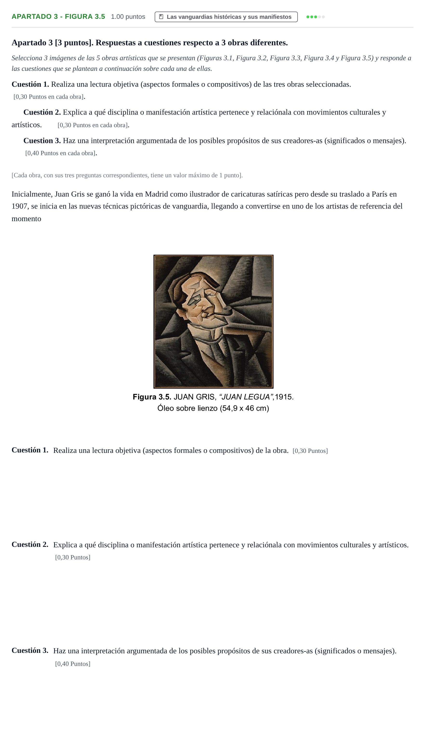 Enunciado: Apartado 3 - Figura 3.5 · Movimientos Culturales y Artísticos PAU Cantabria Ordinaria 2026