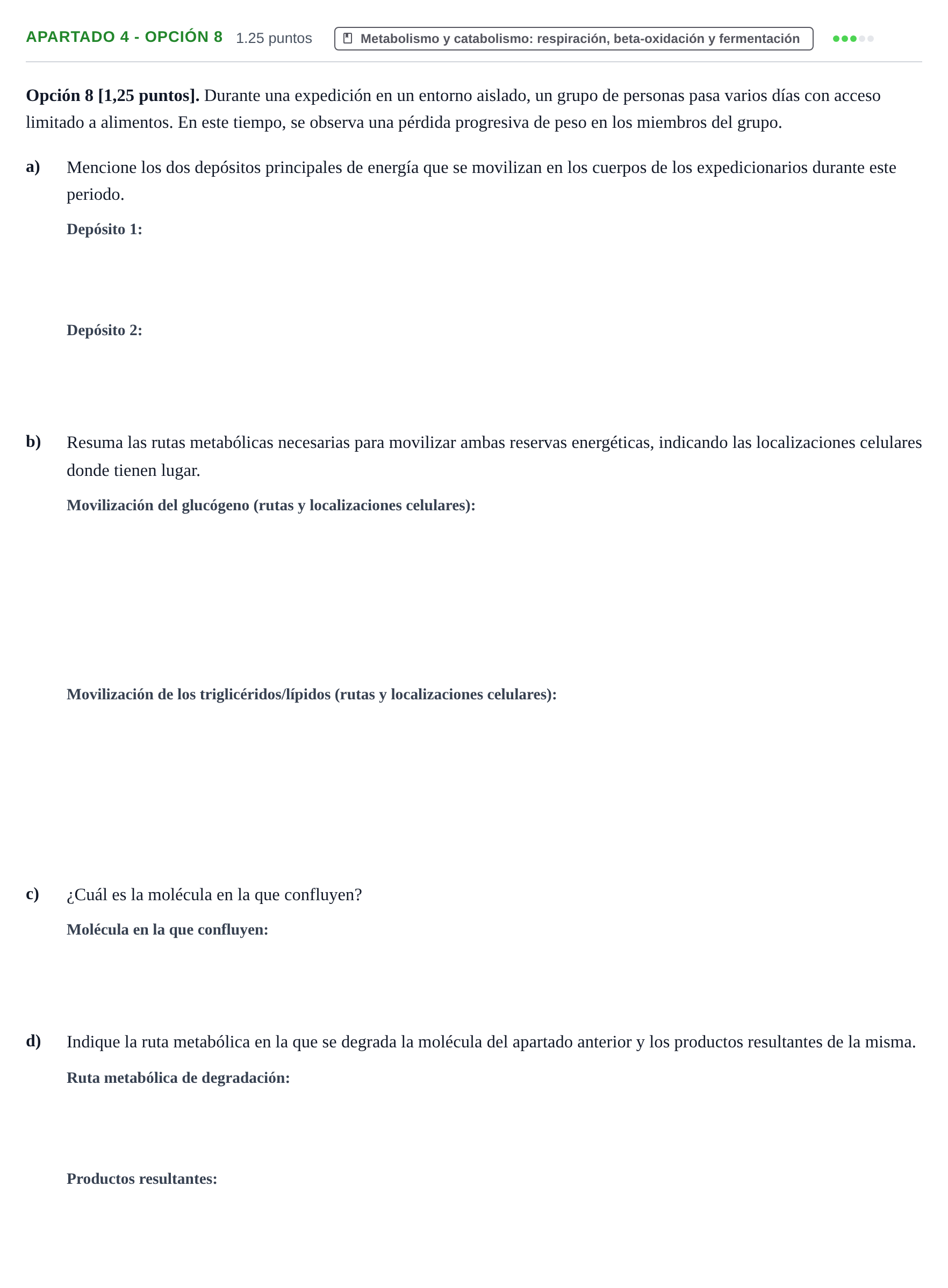 Enunciado: Apartado 4 - Opción 8 · Biología PAU Cantabria Extraordinaria 2025