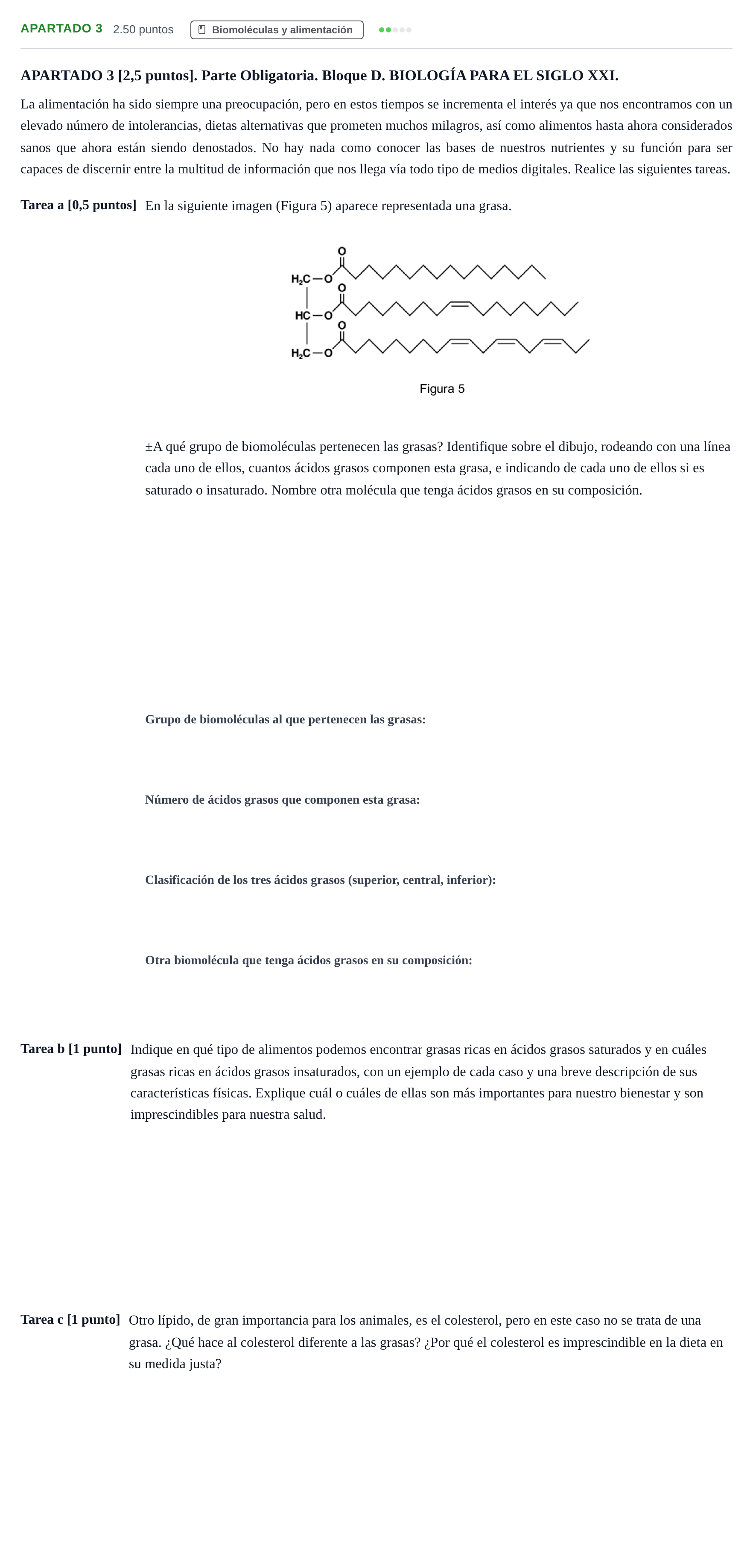 Enunciado: Apartado 3 · Ciencias Generales PAU Cantabria Ordinaria 2025