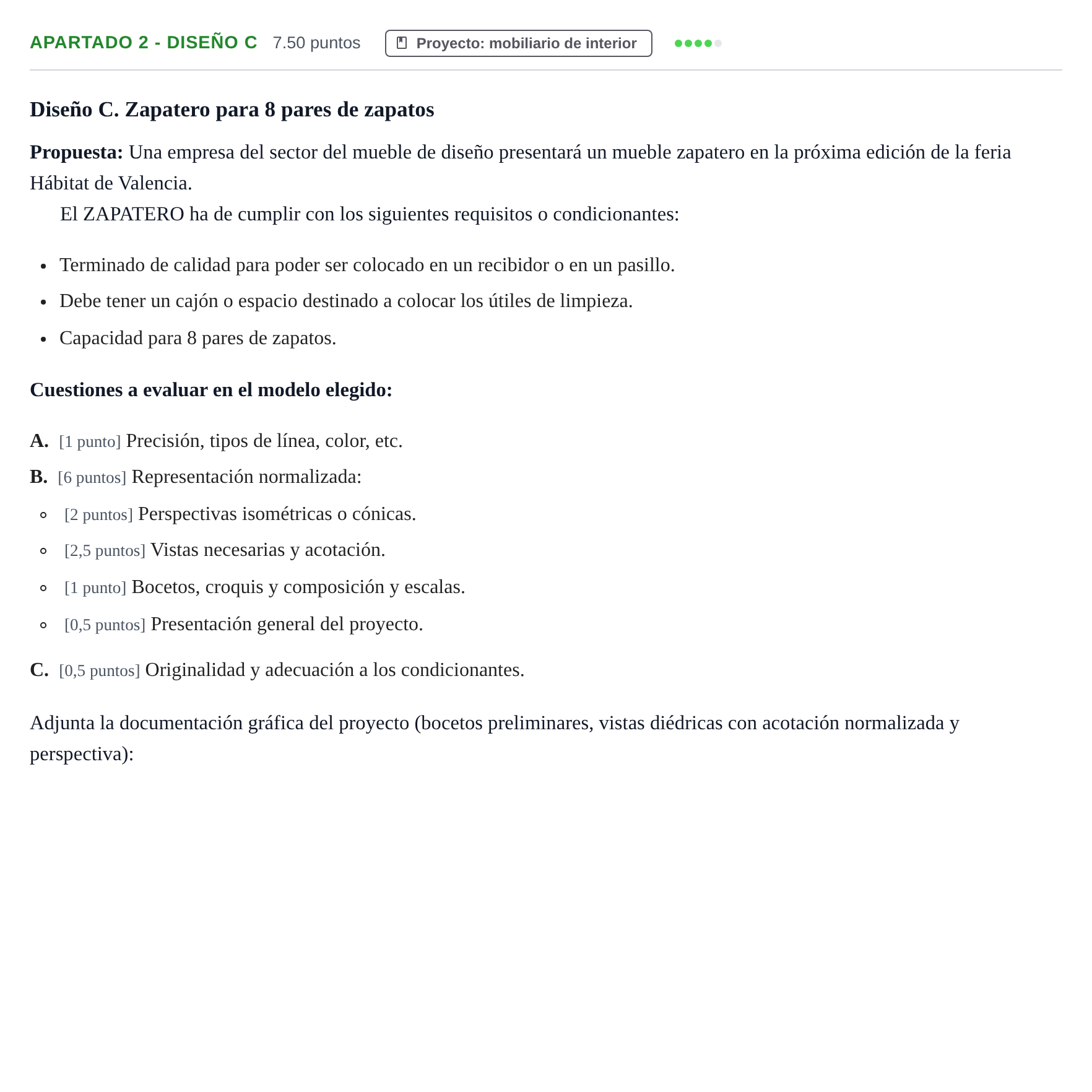 Enunciado: Apartado 2 - Diseño C · Diseño PAU Cantabria Ordinaria 2025