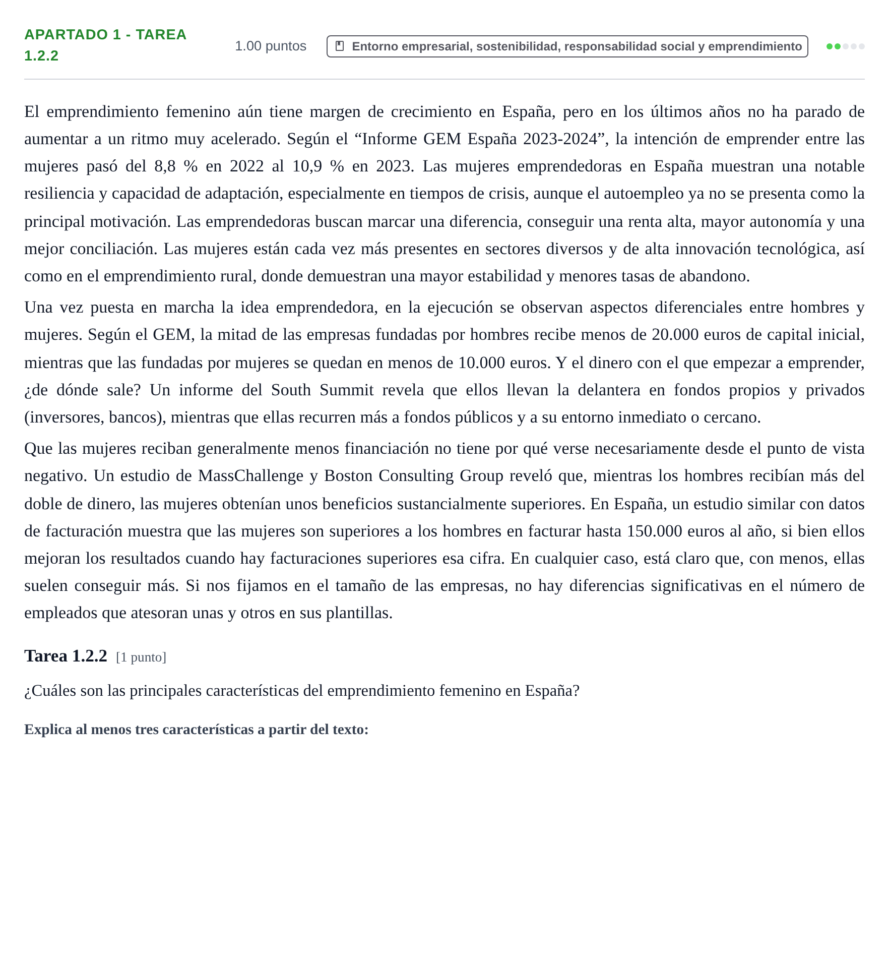 Enunciado: Apartado 1 - Tarea 1.2.2 · Empresa y Diseño de Modelos de Negocio PAU Cantabria Ordinaria 2025