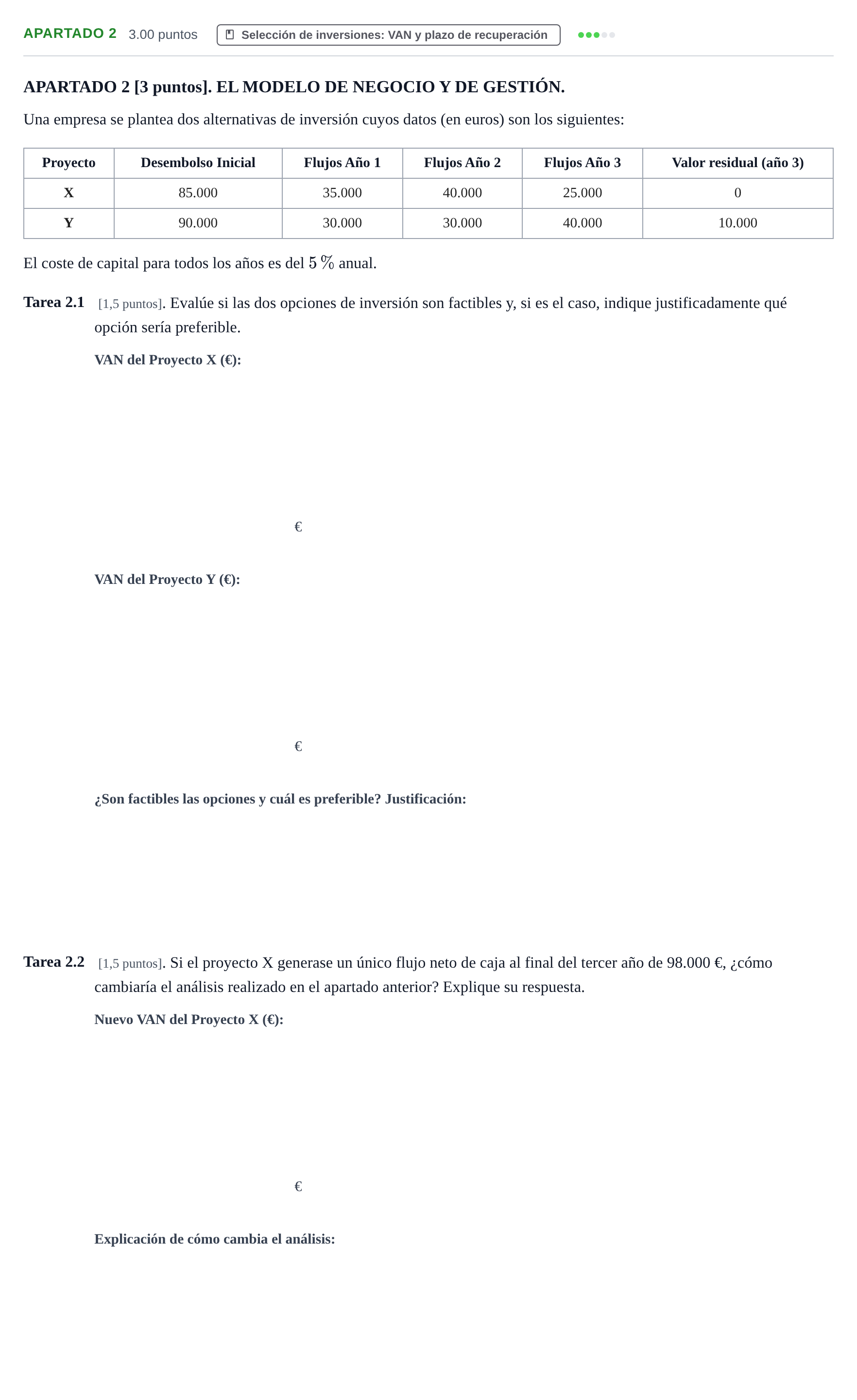 Enunciado: Apartado 2 · Empresa y Diseño de Modelos de Negocio PAU Cantabria Ordinaria 2025