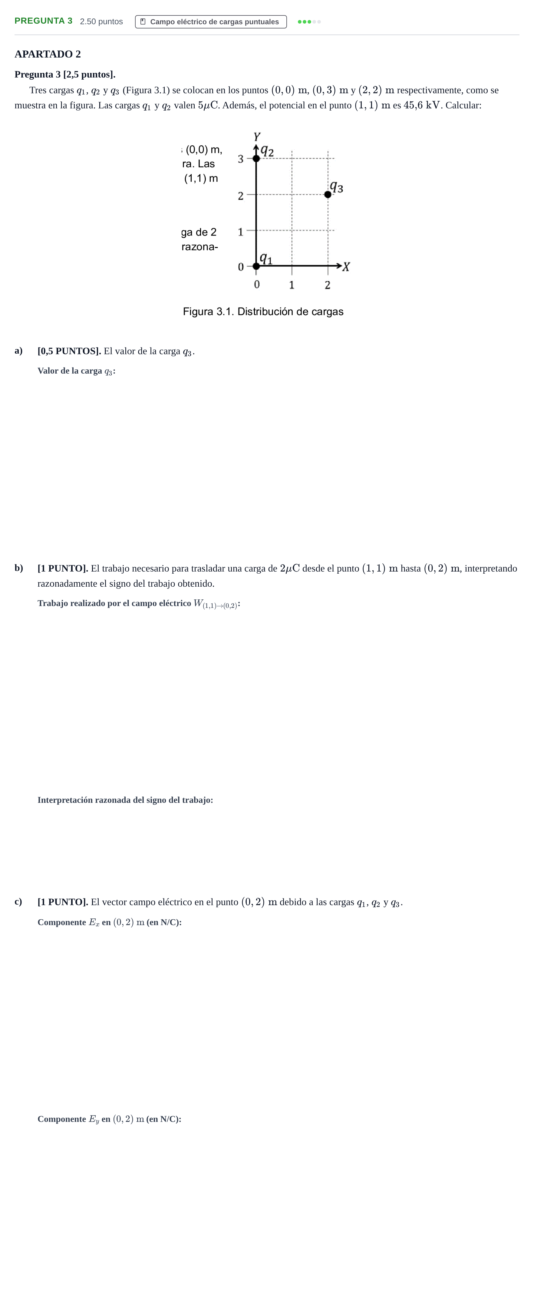 Enunciado: Pregunta 3 · Física PAU Cantabria Extraordinaria 2025