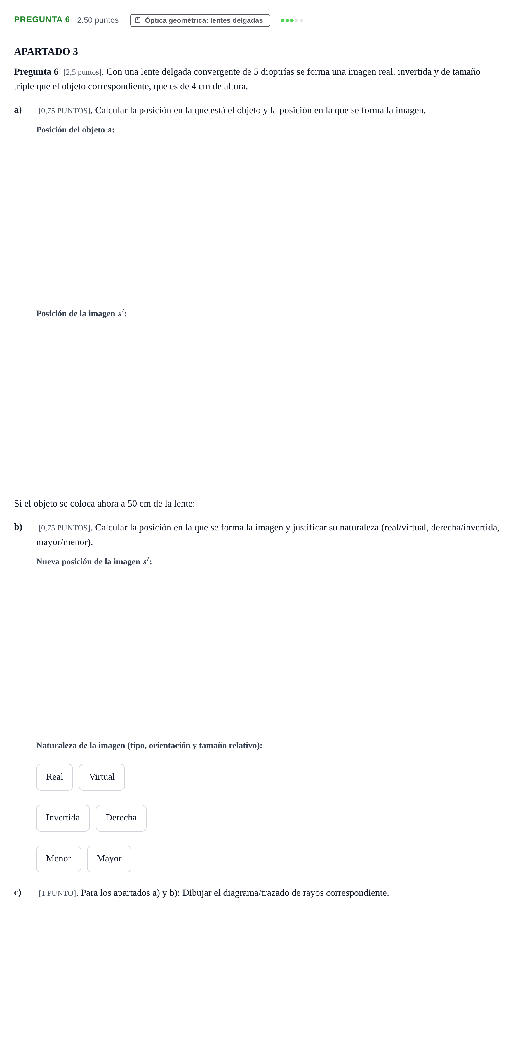Enunciado: Pregunta 6 · Física PAU Cantabria Ordinaria 2025