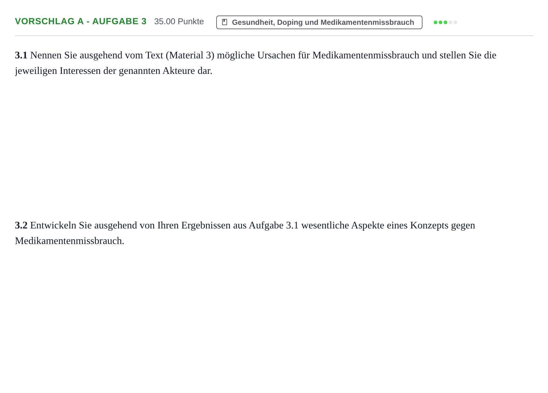 Aufgabenstellung: Aufgabe Vorschlag A - Aufgabe 3 · Abitur Hessen Sport LK 2022