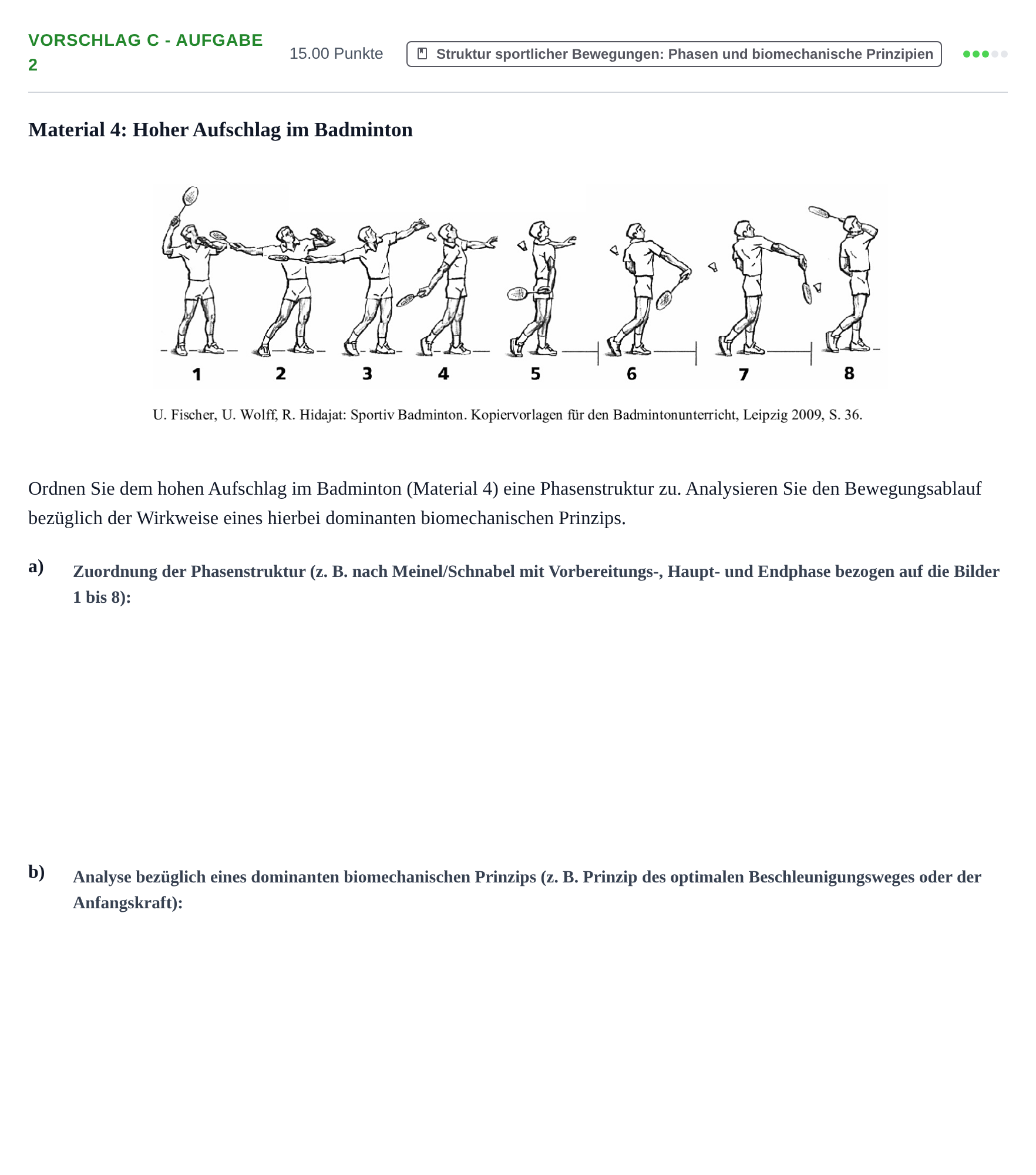 Aufgabenstellung: Aufgabe Vorschlag C - Aufgabe 2 · Abitur Hessen Sport LK 2022