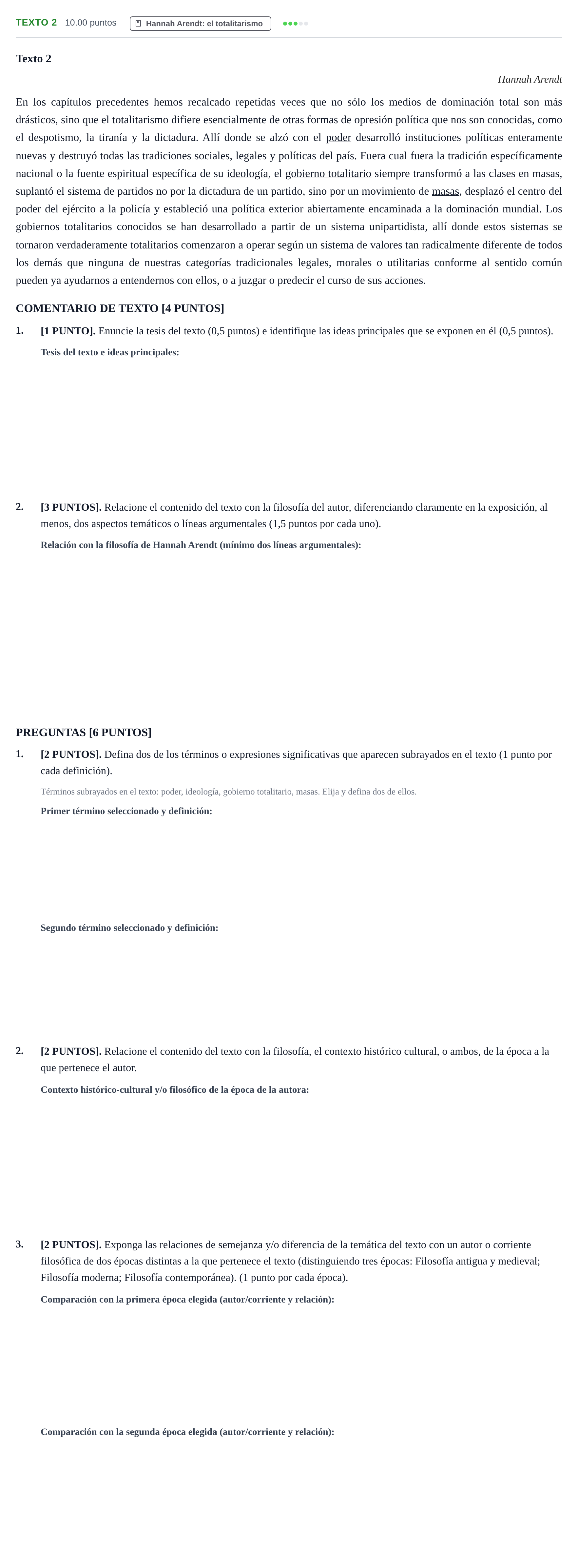 Enunciado: Ejercicio Texto 2 · Historia de la Filosofía PAU Cantabria Ordinaria 2025