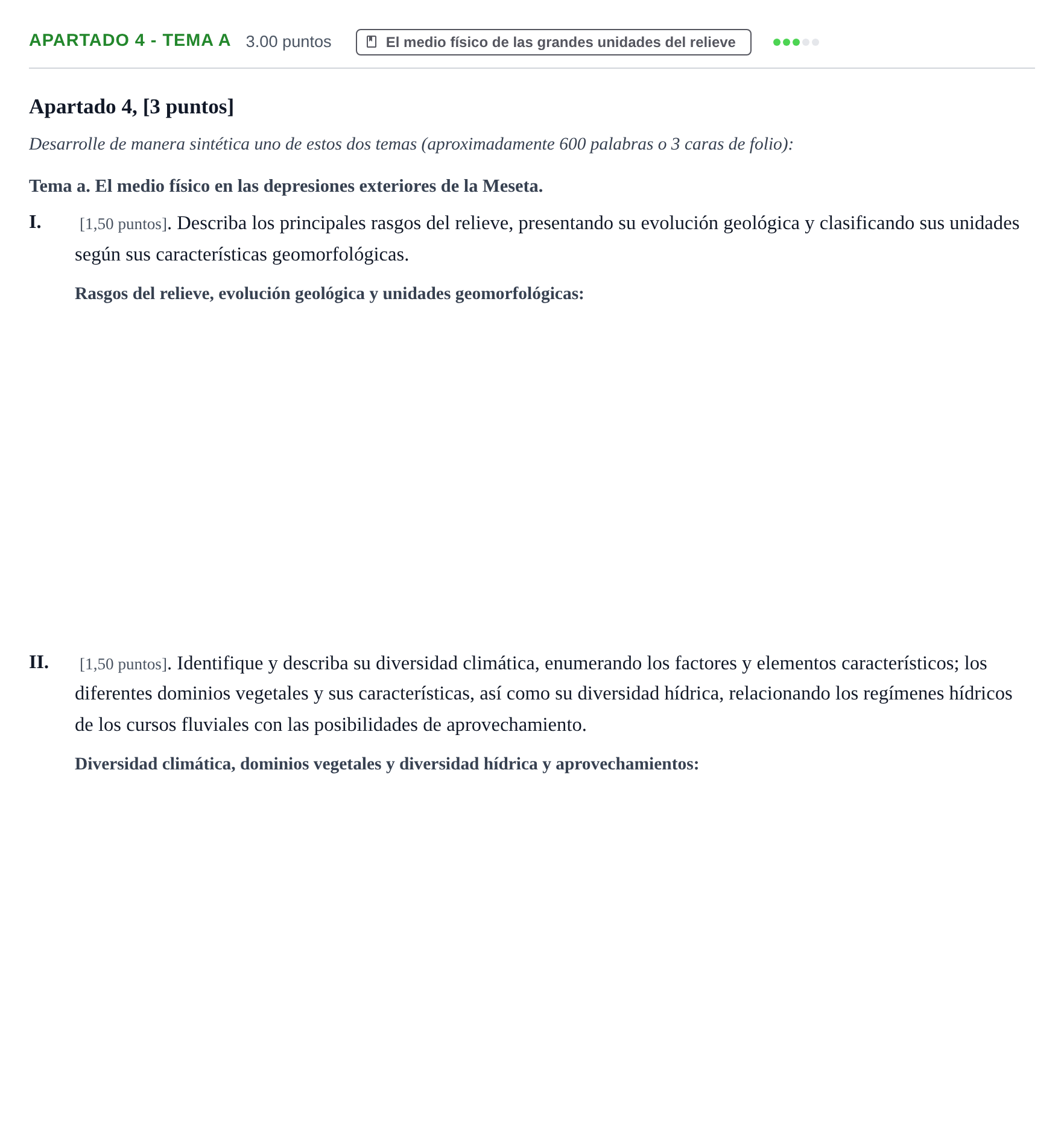 Enunciado: Apartado 4 - Tema a · Geografía PAU Cantabria Extraordinaria 2025