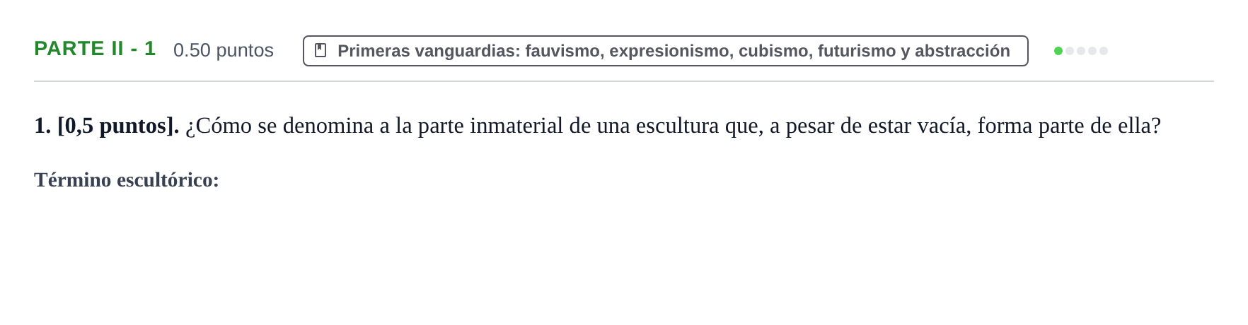 Enunciado: Ejercicio Parte II - 1 · Fundamentos Artísticos PAU Cantabria Ordinaria 2025