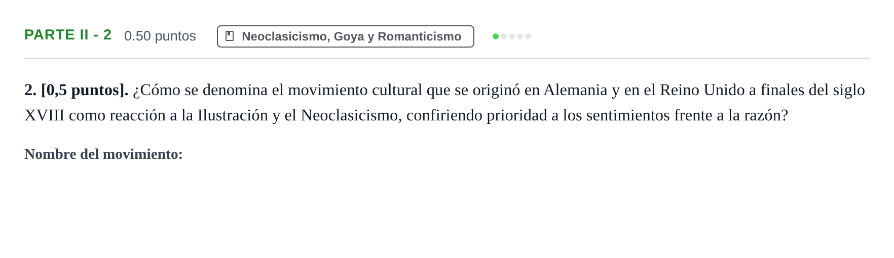 Enunciado: Ejercicio Parte II - 2 · Fundamentos Artísticos PAU Cantabria Ordinaria 2025