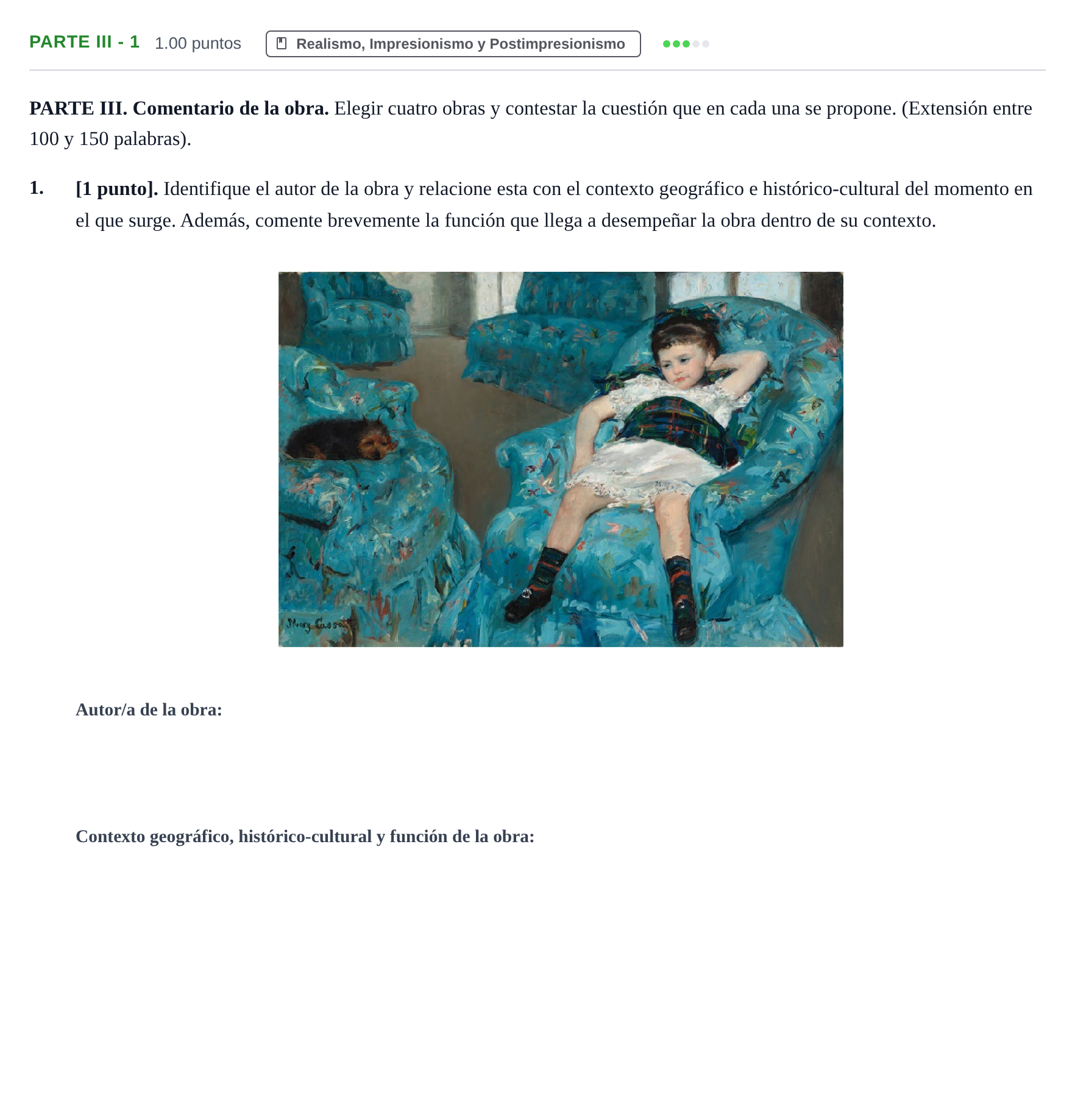Enunciado: Ejercicio Parte III - 1 · Fundamentos Artísticos PAU Cantabria Ordinaria 2025