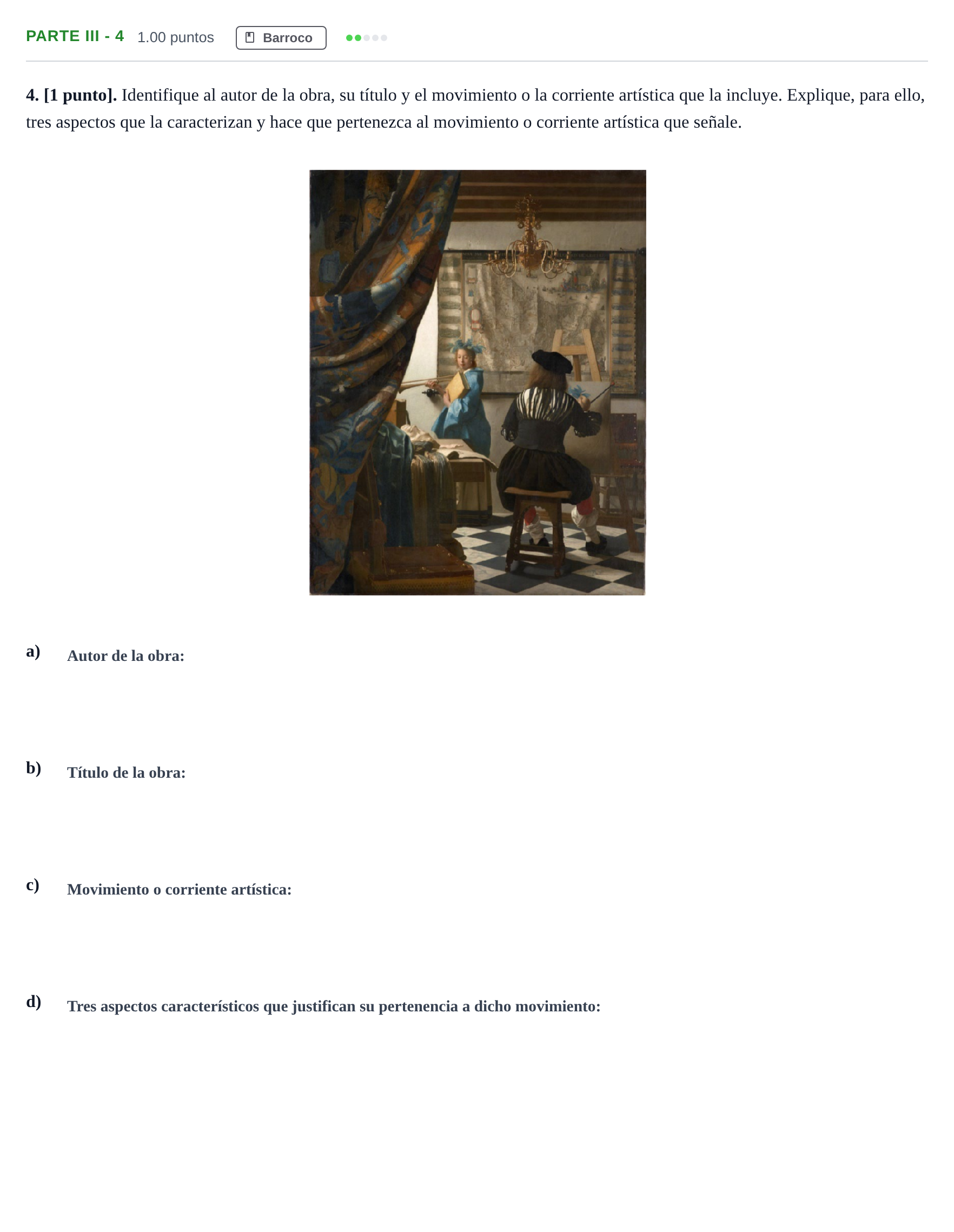 Enunciado: Ejercicio Parte III - 4 · Fundamentos Artísticos PAU Cantabria Ordinaria 2025