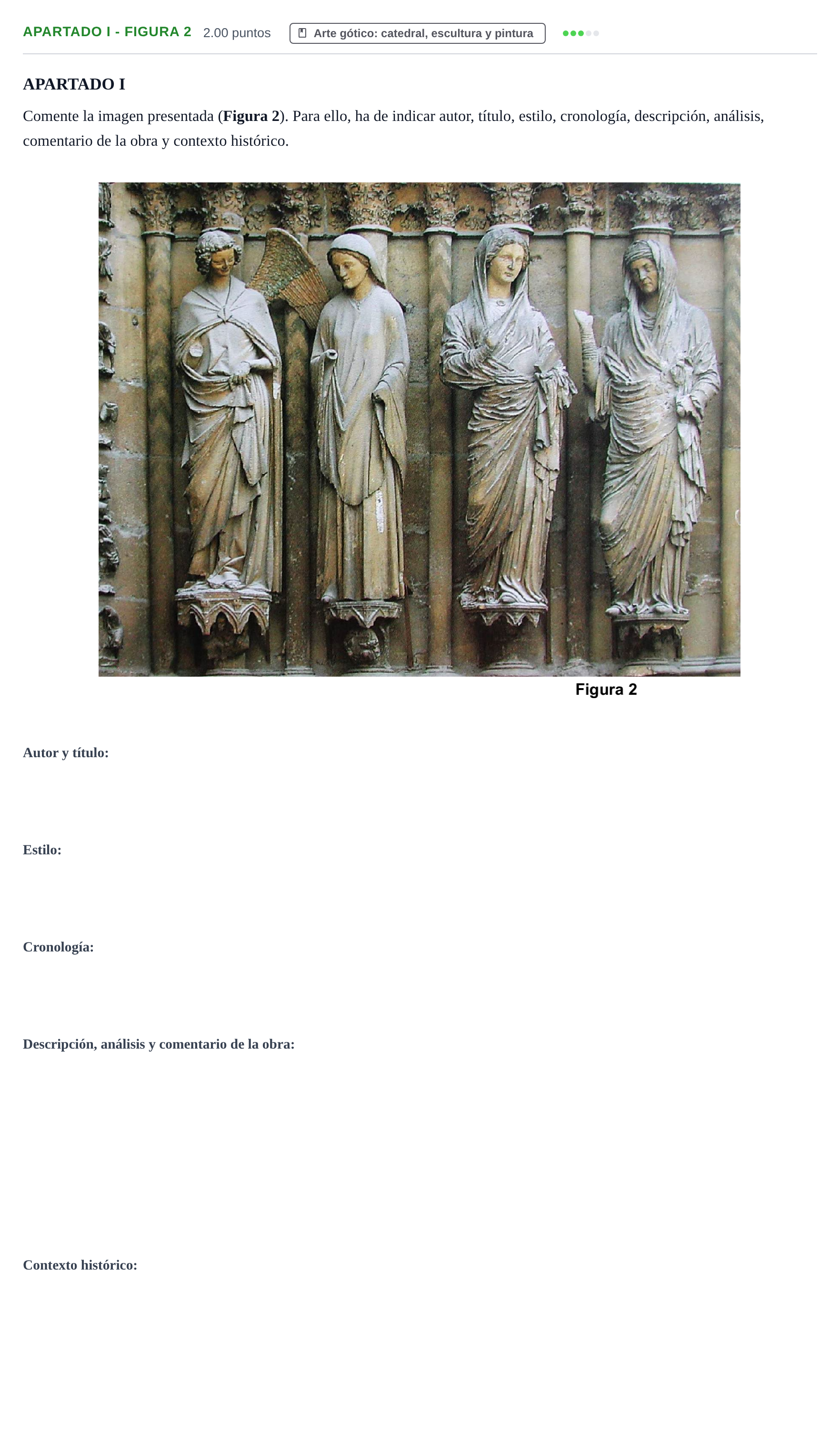 Enunciado: Apartado I - Figura 2 · Historia del Arte PAU Cantabria Ordinaria 2025