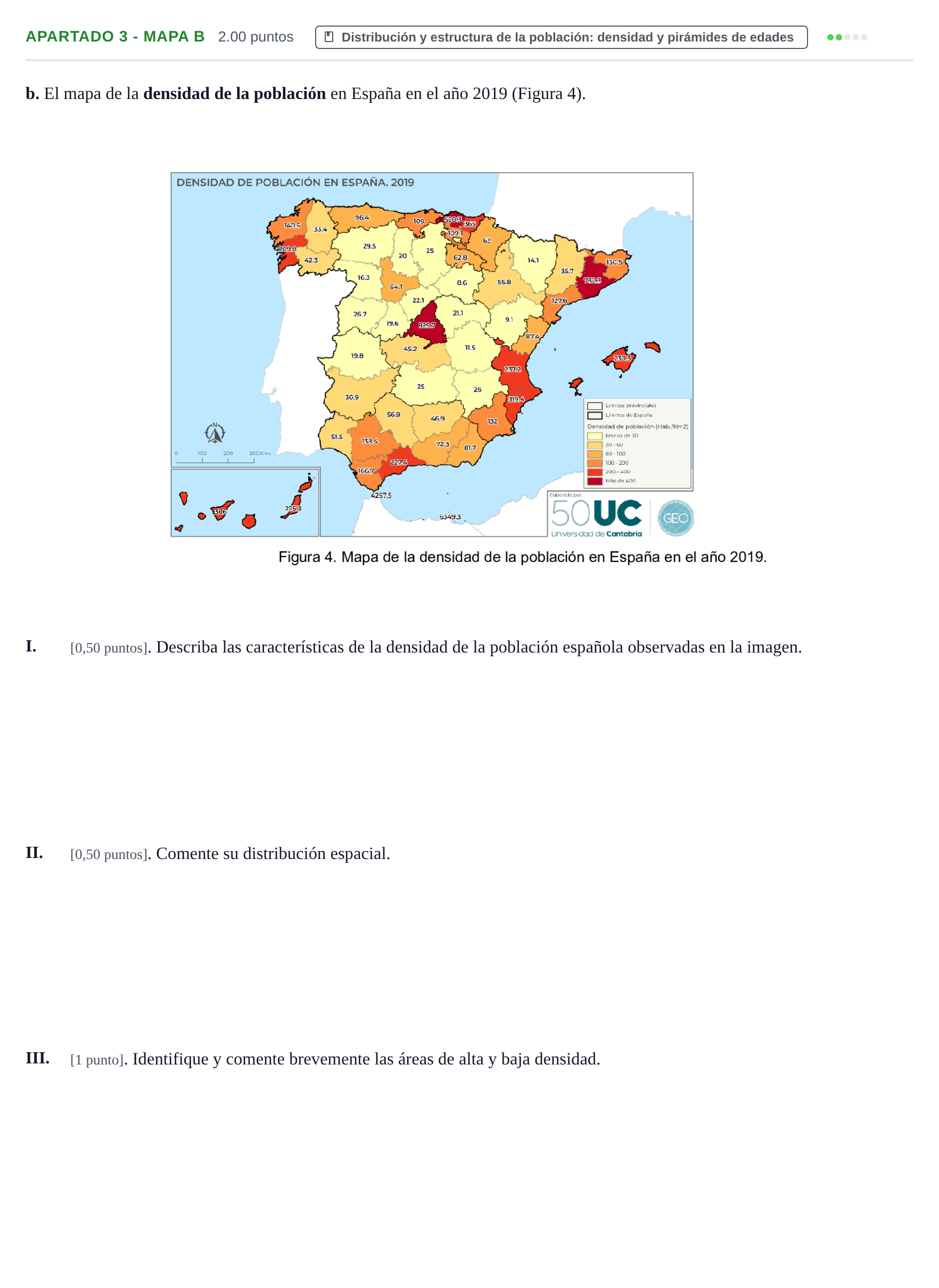 Enunciado: Apartado 3 - Mapa b · Geografía PAU Cantabria Ordinaria 2025