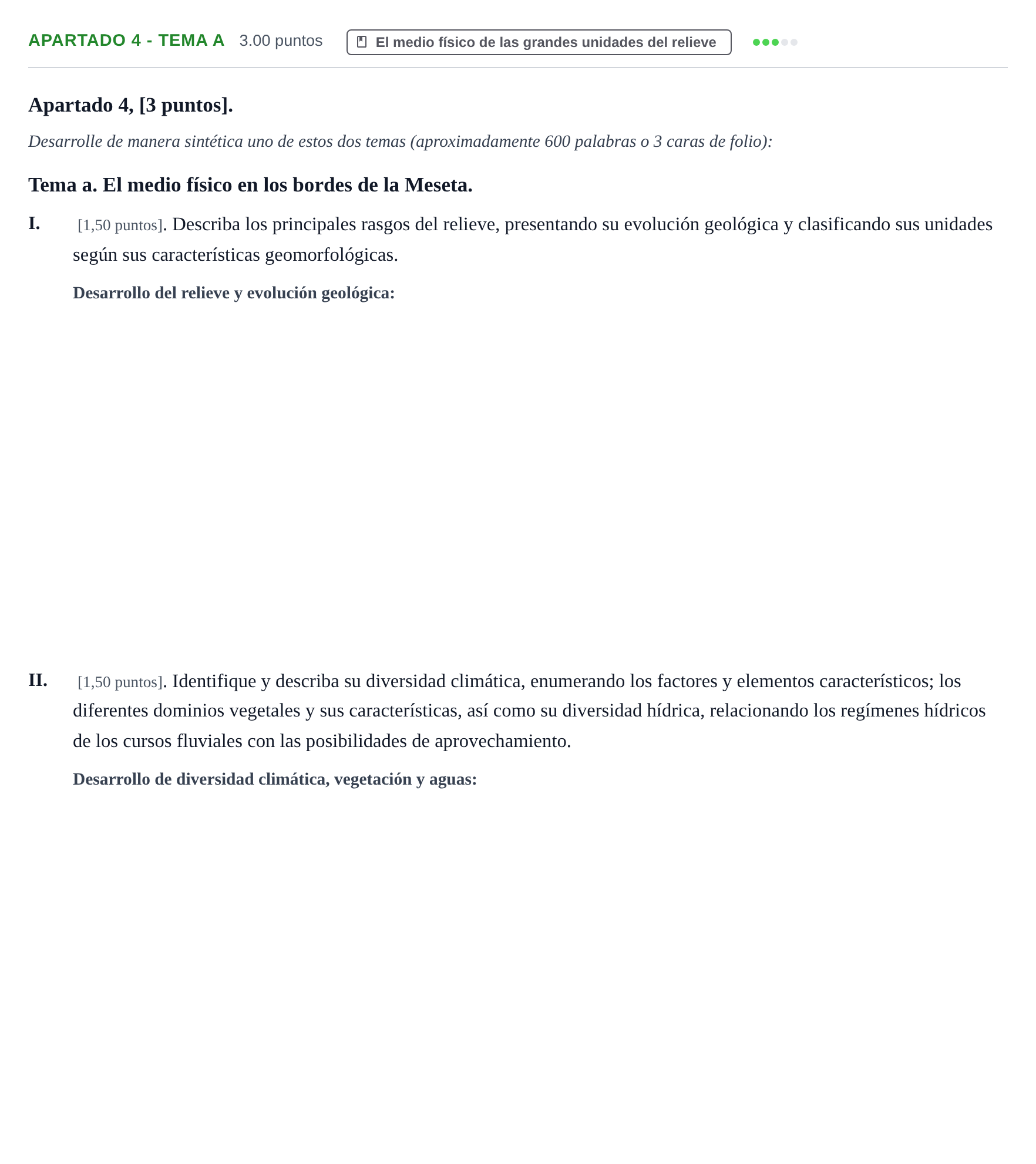 Enunciado: Apartado 4 - Tema a · Geografía PAU Cantabria Ordinaria 2025