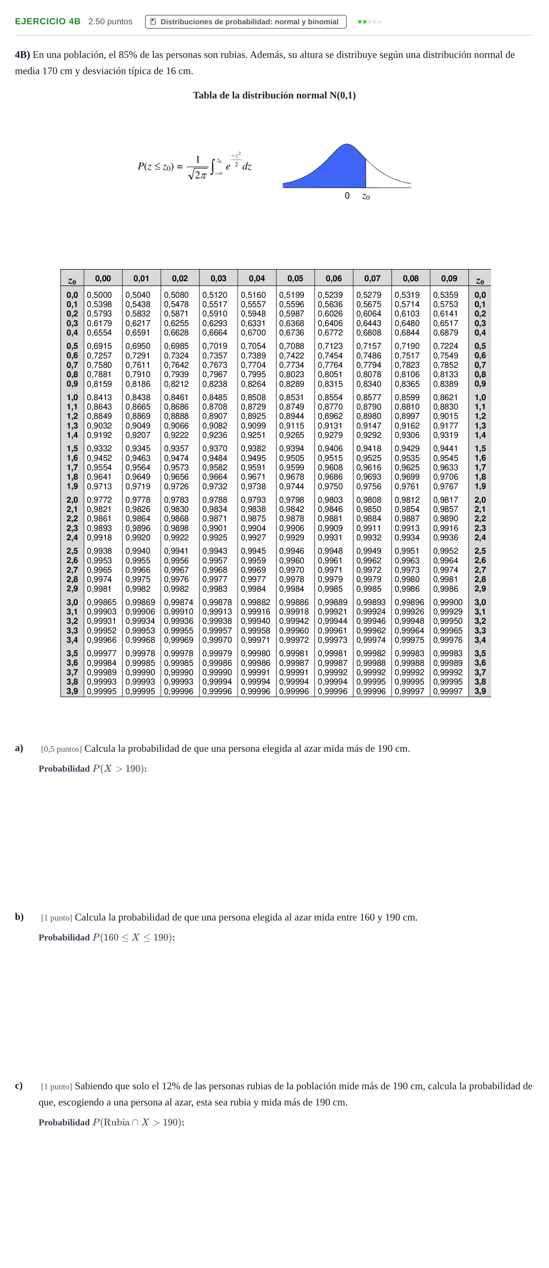 Enunciado: Ejercicio 4B · Matemáticas II PAU Cantabria Extraordinaria 2025