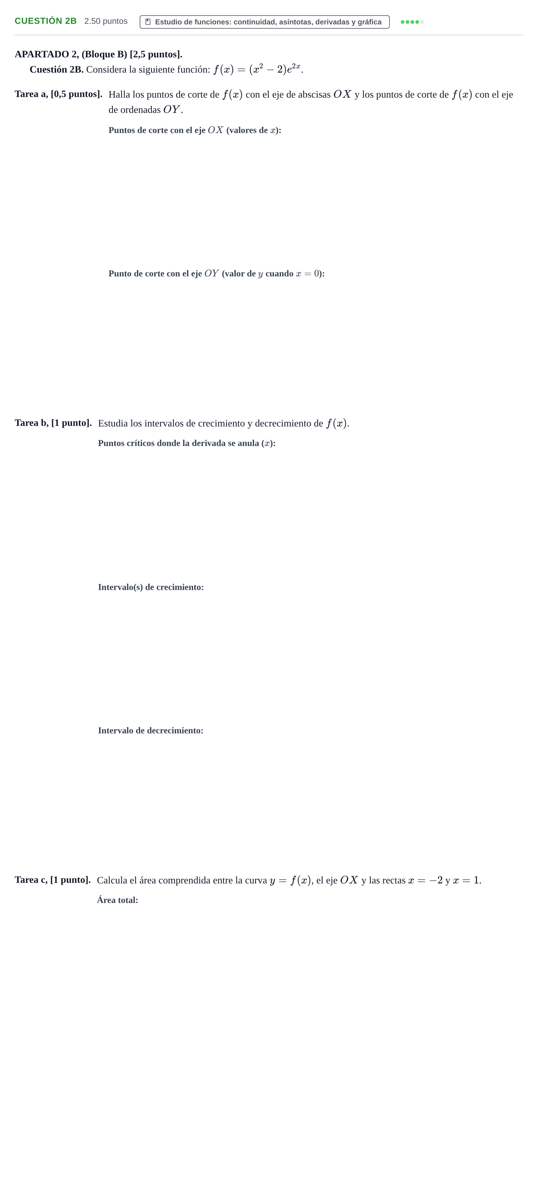 Enunciado: Cuestión 2B · Matemáticas II PAU Cantabria Ordinaria 2025