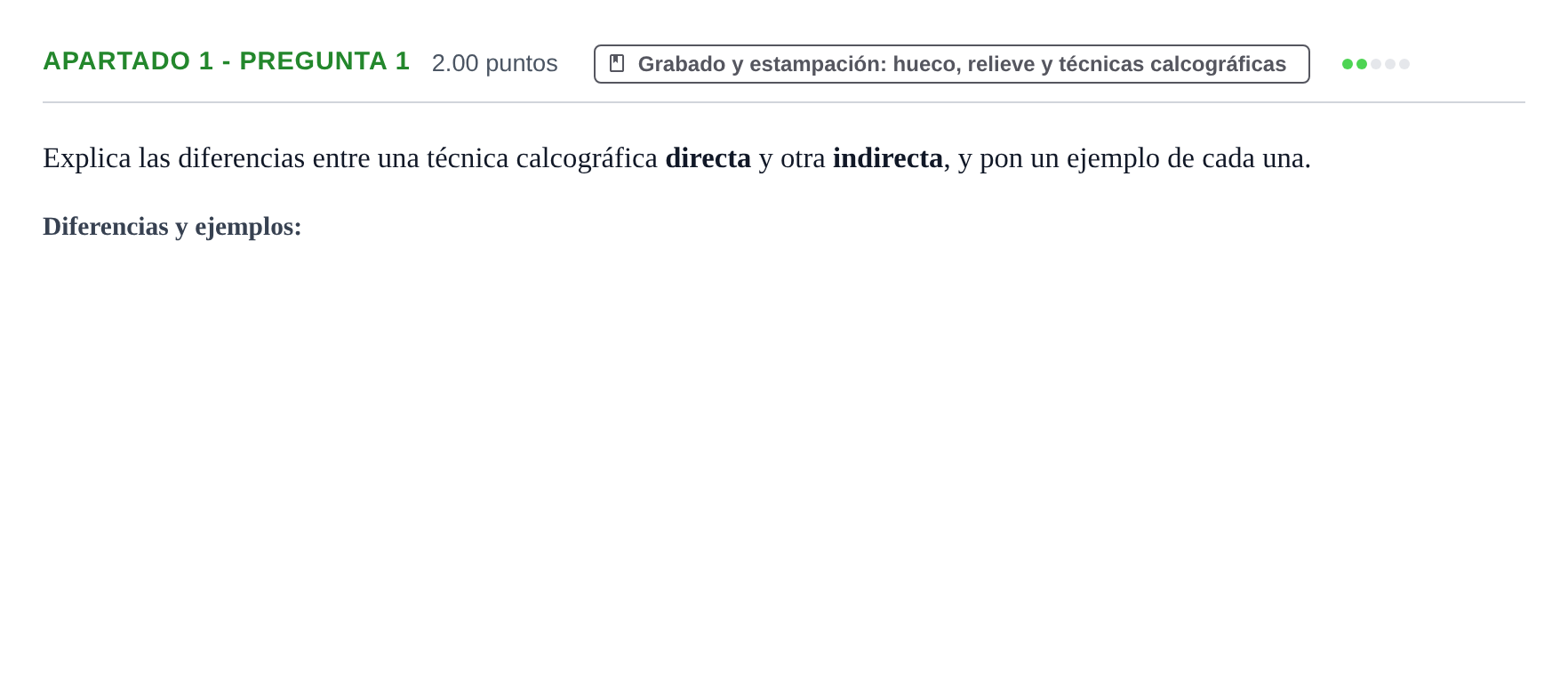 Enunciado: Apartado 1 - Pregunta 1 · Técnicas de Expresión Gráfico-Plástica PAU Cantabria Ordinaria 2025