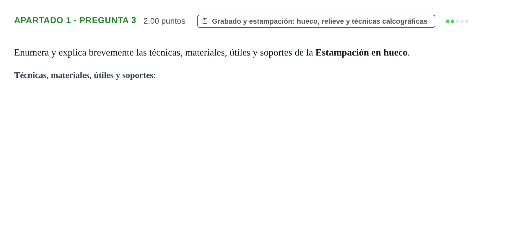 Enunciado: Apartado 1 - Pregunta 3 · Técnicas de Expresión Gráfico-Plástica PAU Cantabria Ordinaria 2025