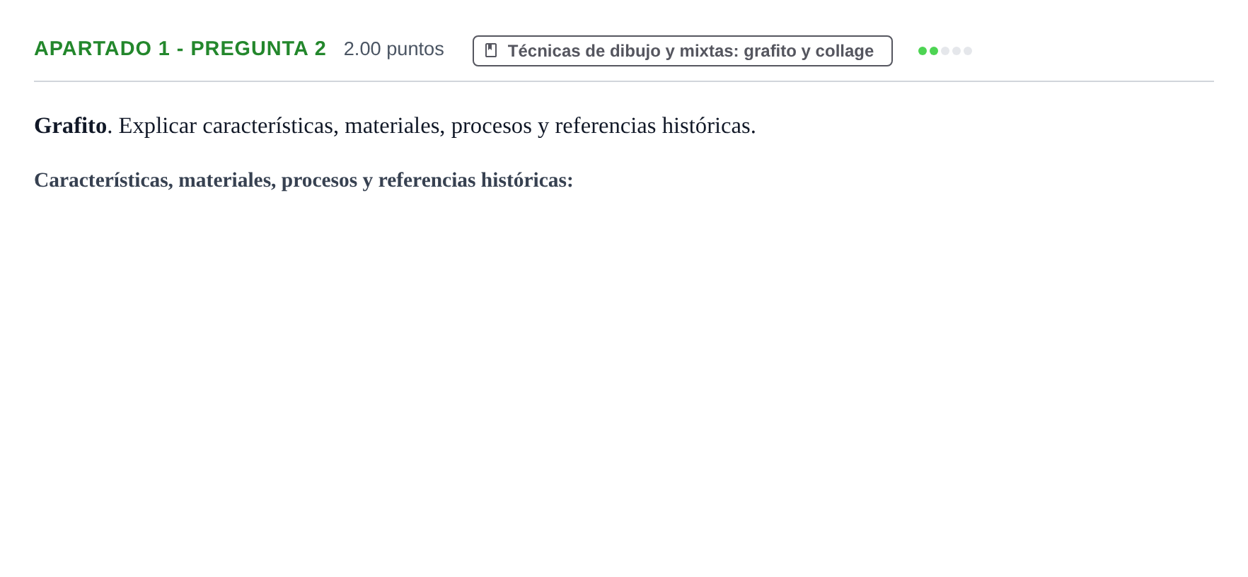 Enunciado: Apartado 1 - Pregunta 2 · Técnicas de Expresión Gráfico-Plástica PAU Cantabria Ordinaria 2025