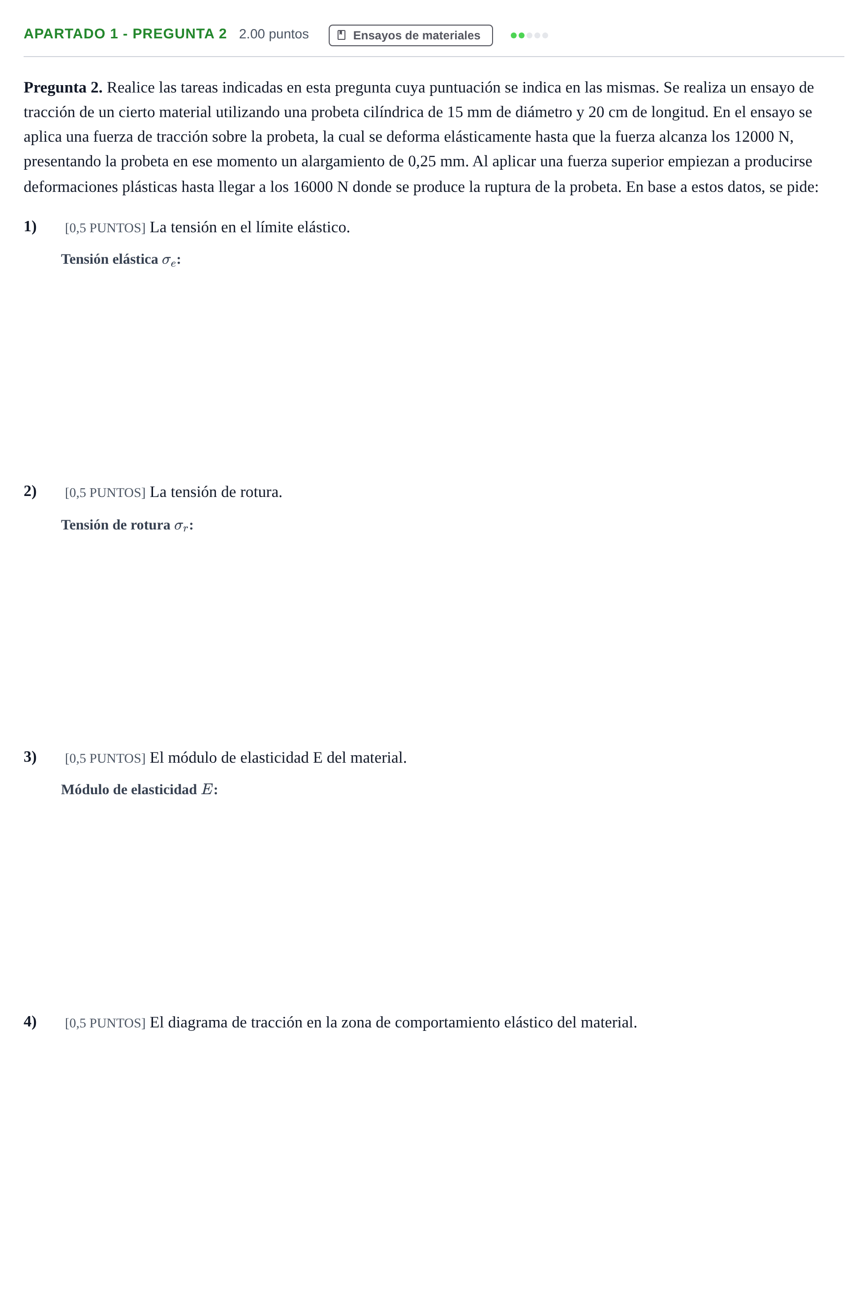 Enunciado: Apartado 1 - Pregunta 2 · Tecnología e Ingeniería II PAU Cantabria Ordinaria 2025
