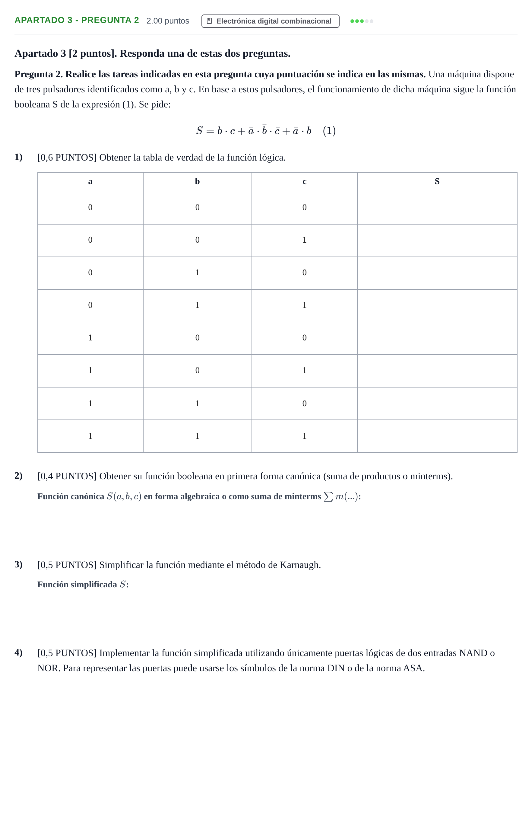 Enunciado: Apartado 3 - Pregunta 2 · Tecnología e Ingeniería II PAU Cantabria Ordinaria 2025