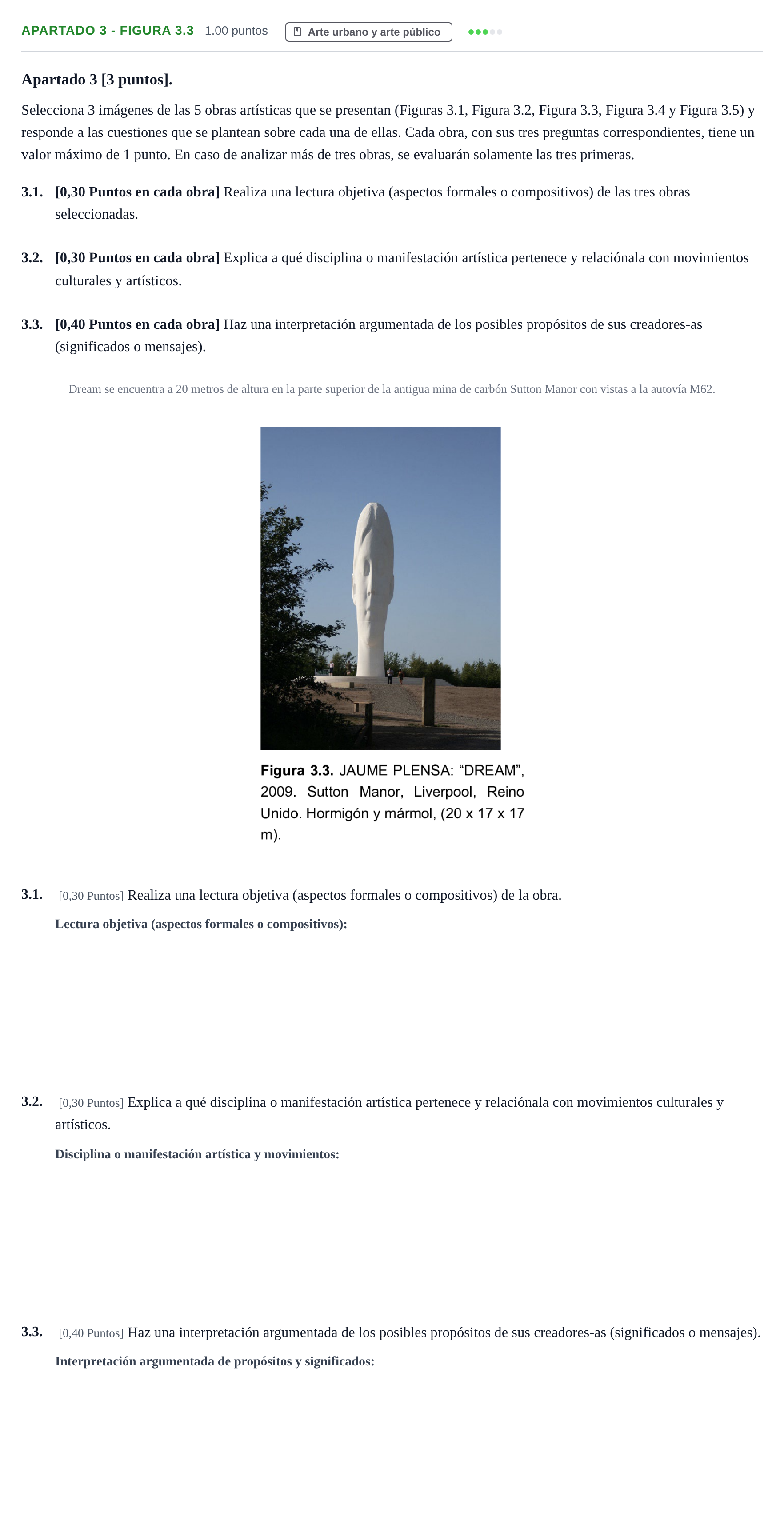 Enunciado: Apartado 3 - Figura 3.3 · Movimientos Culturales y Artísticos PAU Cantabria Ordinaria 2025
