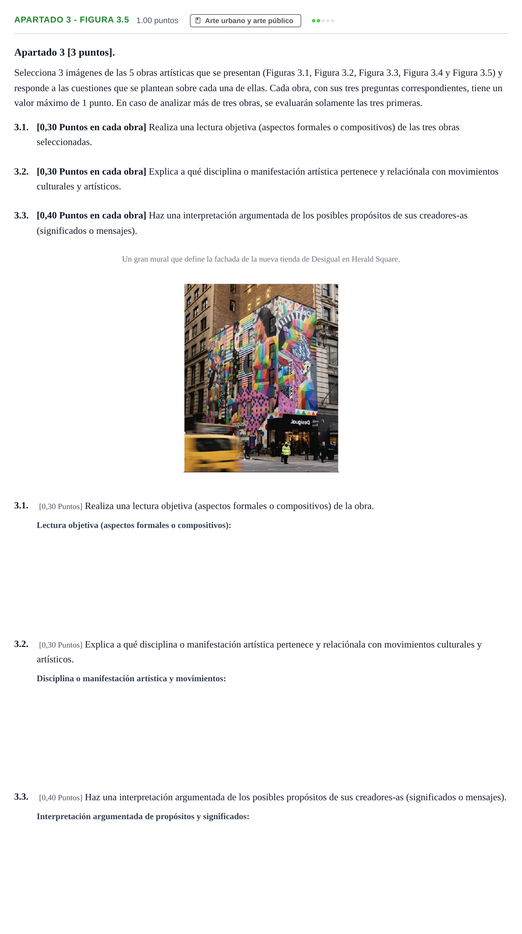 Enunciado: Apartado 3 - Figura 3.5 · Movimientos Culturales y Artísticos PAU Cantabria Ordinaria 2025