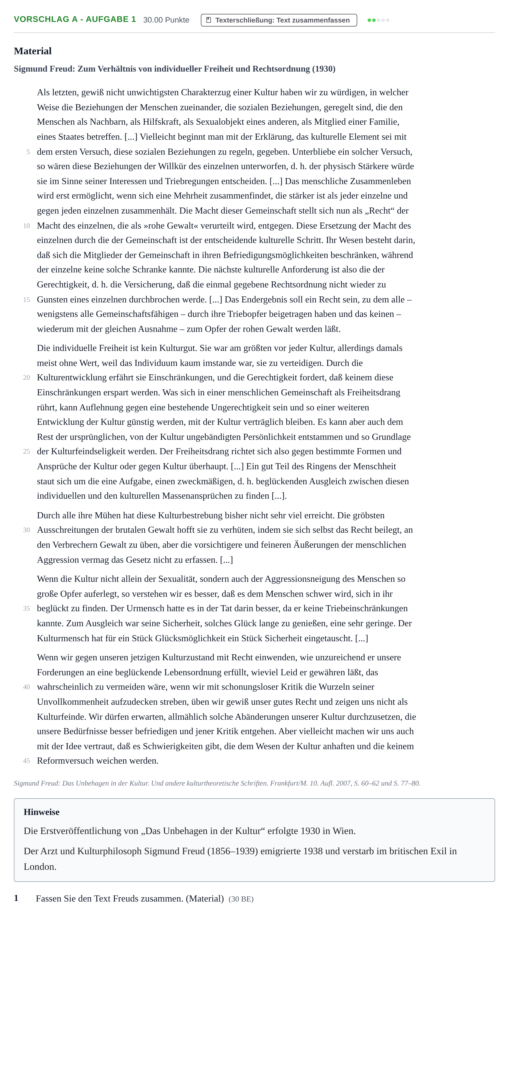 Aufgabenstellung: Aufgabe Vorschlag A - Aufgabe 1 · Abitur Hessen Philosophie GK 2021