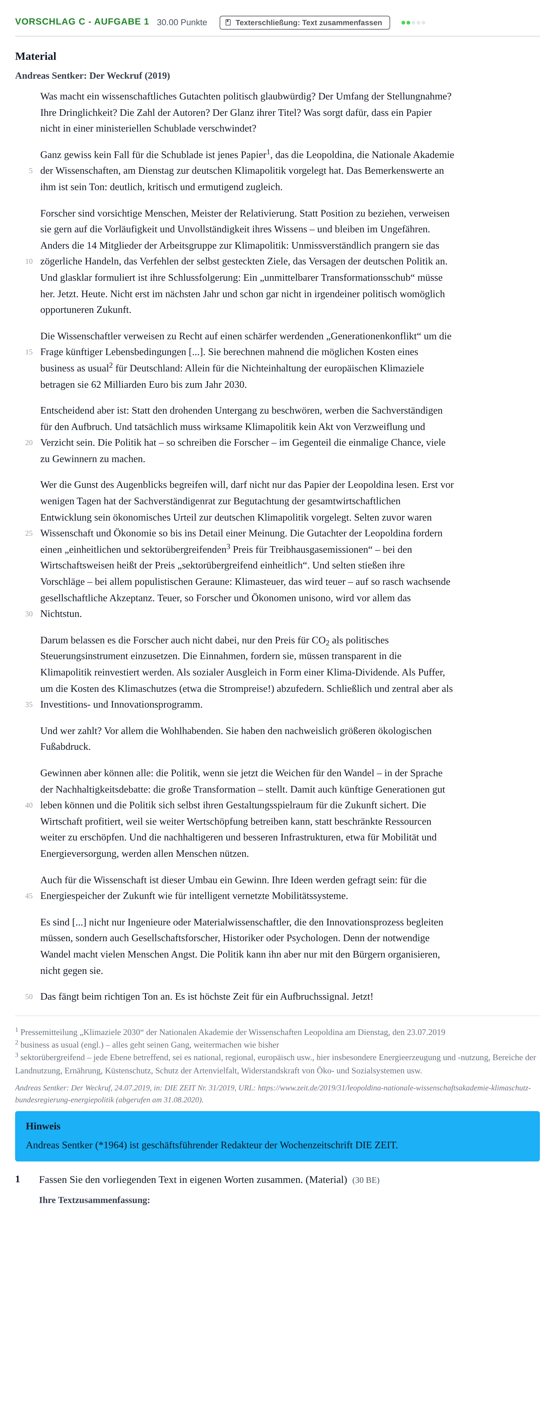 Aufgabenstellung: Aufgabe Vorschlag C - Aufgabe 1 · Abitur Hessen Philosophie GK 2021