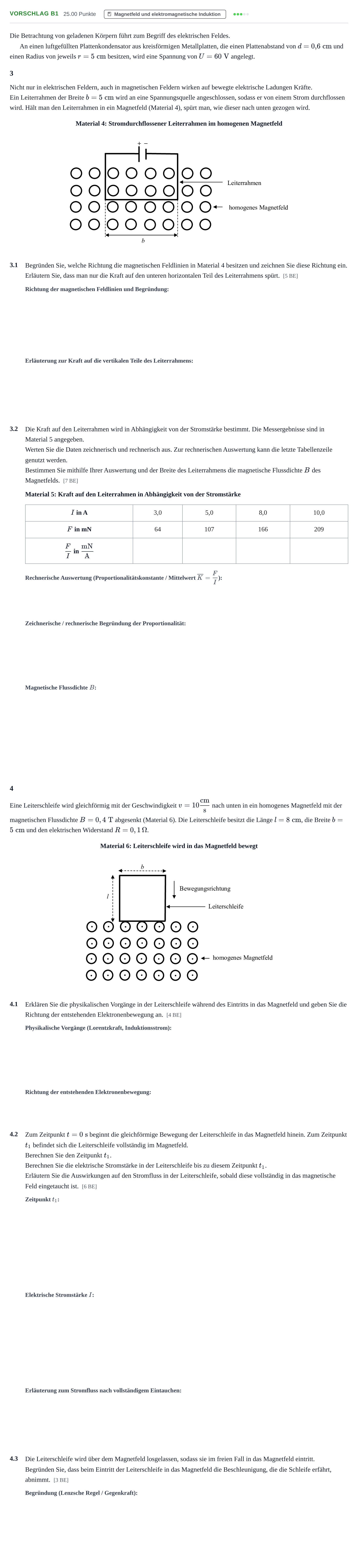 Aufgabenstellung: Aufgabe Vorschlag B1 · Abitur Hessen Physik GK 2021