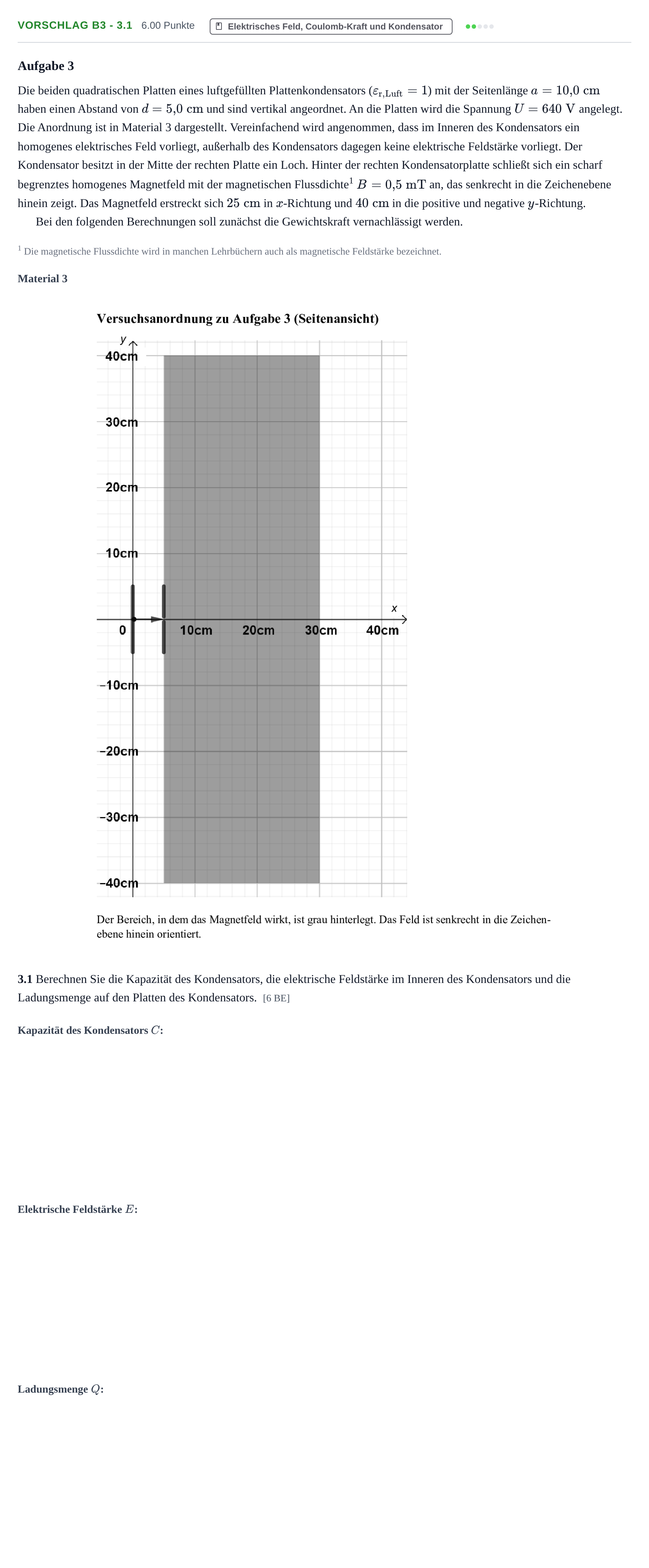 Aufgabenstellung: Aufgabe Vorschlag B3 - 3.1 · Abitur Hessen Physik GK 2021