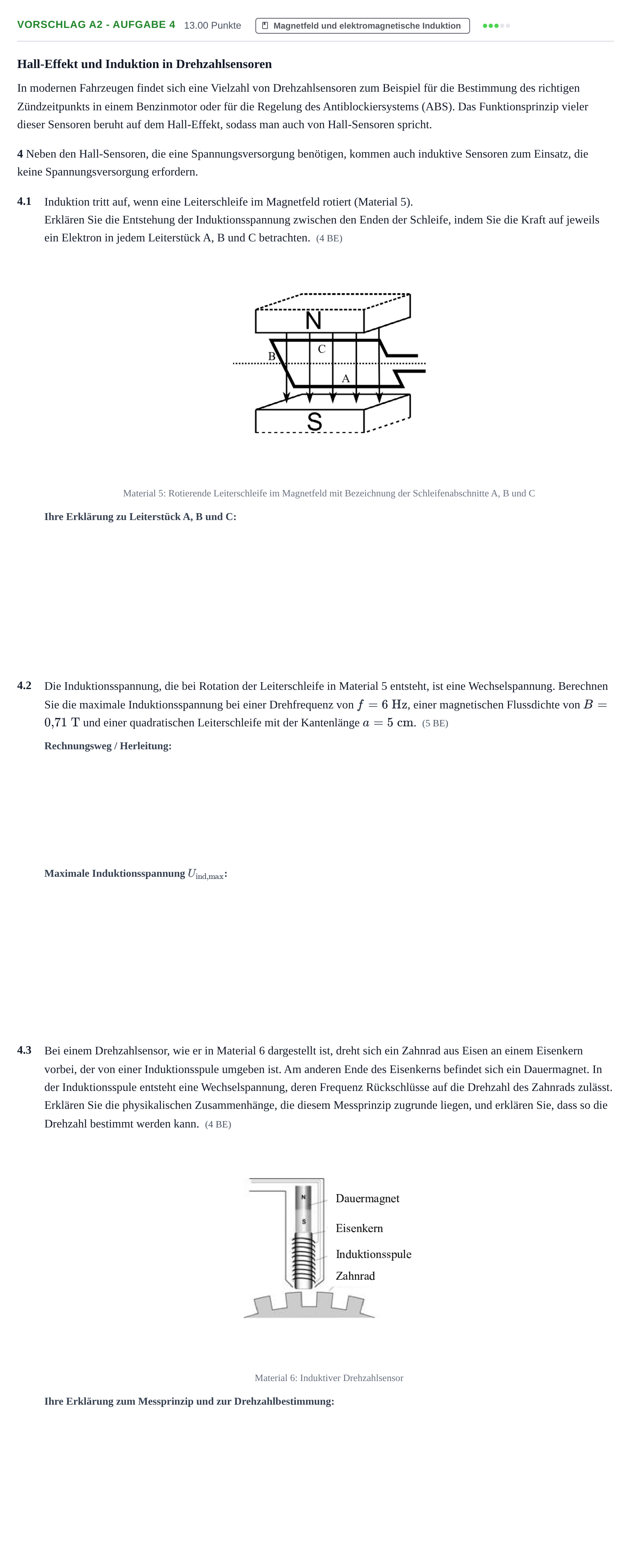 Aufgabenstellung: Aufgabe Vorschlag A2 - Aufgabe 4 · Abitur Hessen Physik LK 2021