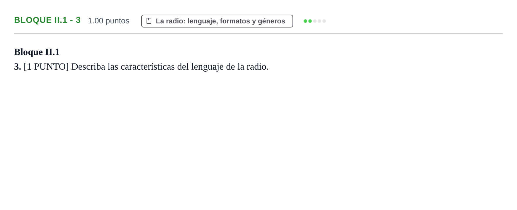 Enunciado: Bloque II.1 - 3 · Cultura Audiovisual II PAU Cantabria Extraordinaria 2023