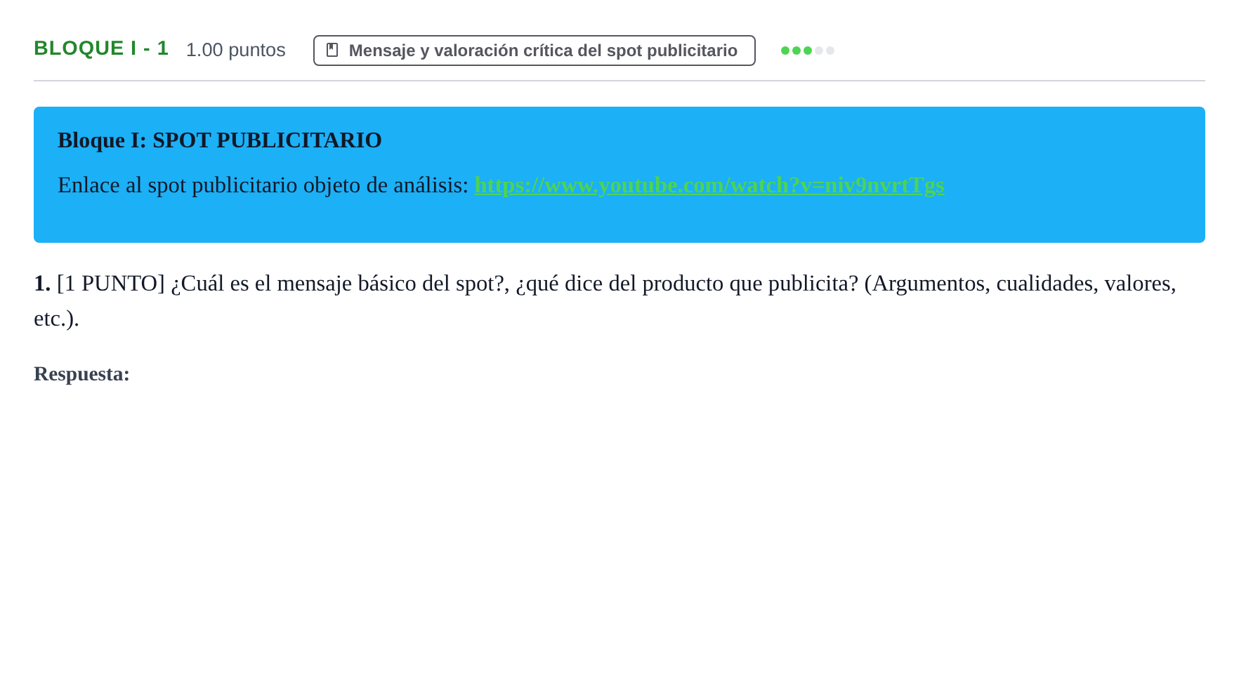 Enunciado: Bloque I - 1 · Cultura Audiovisual II PAU Cantabria Ordinaria 2023