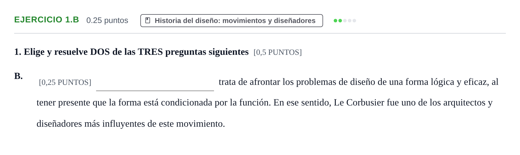 Enunciado: Ejercicio 1.B · Diseño PAU Cantabria Ordinaria 2023