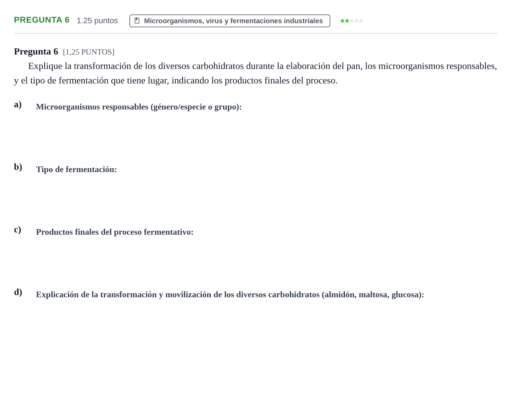 Enunciado: Pregunta 6 · Biología PAU Cantabria Extraordinaria 2023