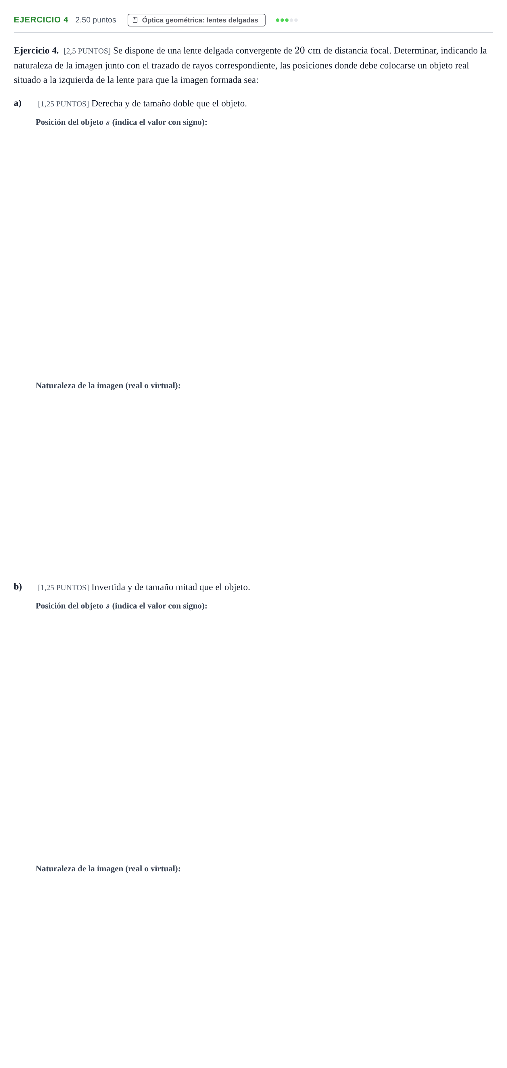Enunciado: Ejercicio 4 · Física PAU Cantabria Extraordinaria 2023