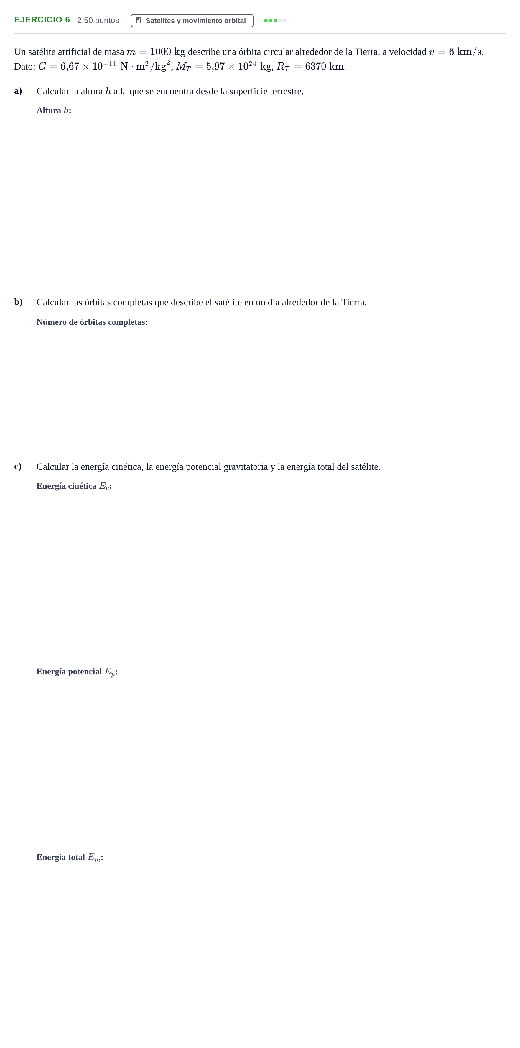 Enunciado: Ejercicio 6 · Física PAU Cantabria Extraordinaria 2023
