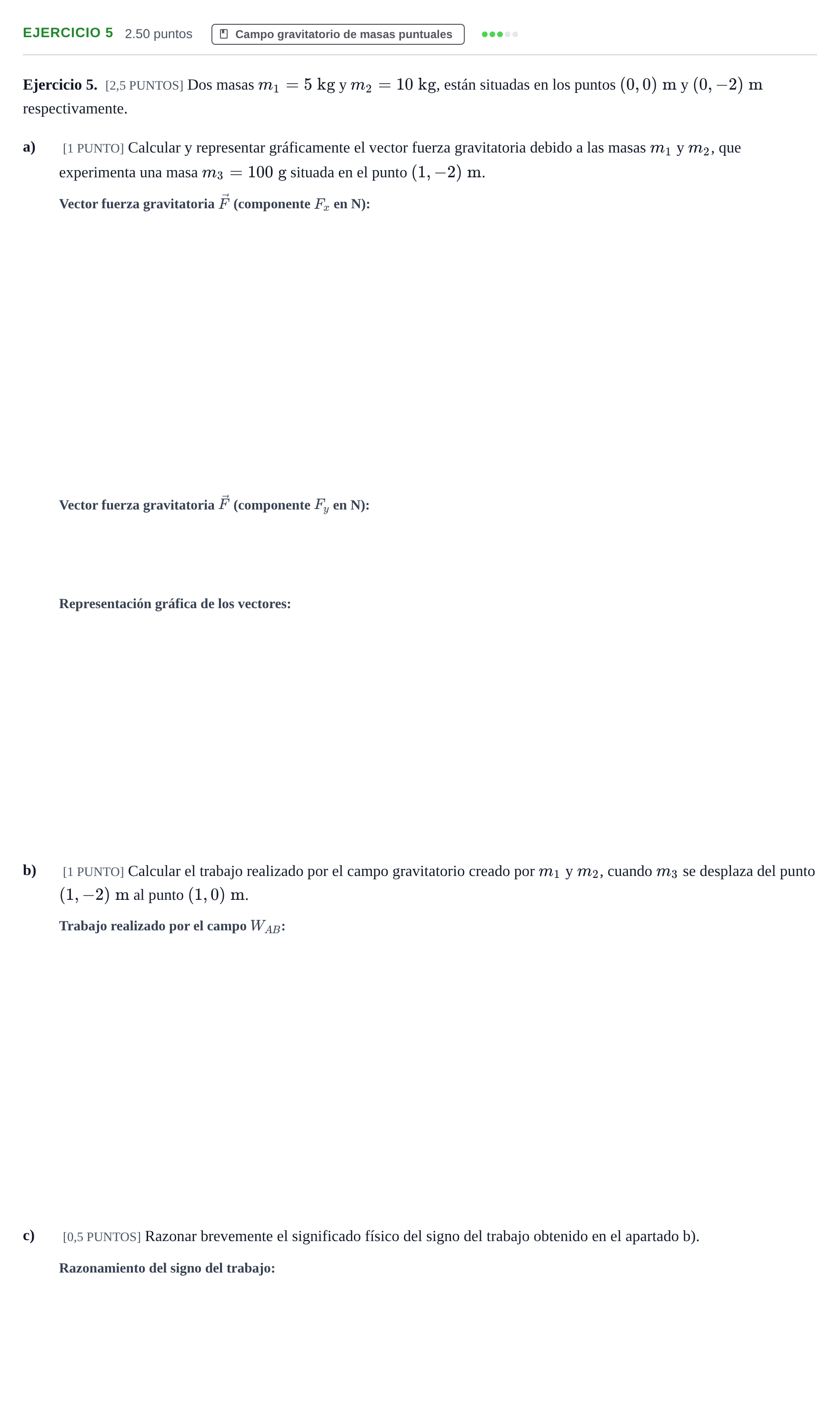 Enunciado: Ejercicio 5 · Física PAU Cantabria Ordinaria 2023