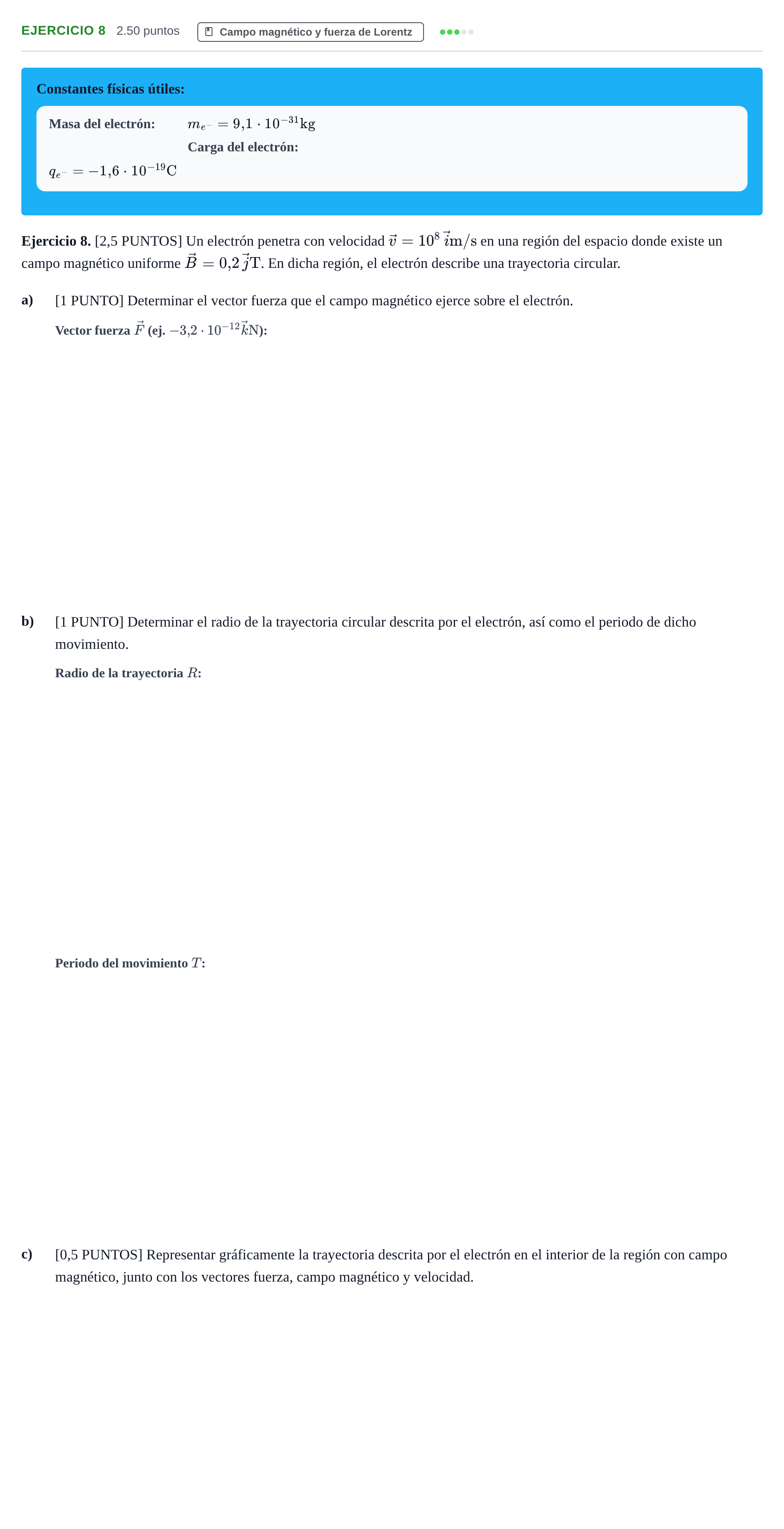 Enunciado: Ejercicio 8 · Física PAU Cantabria Ordinaria 2023