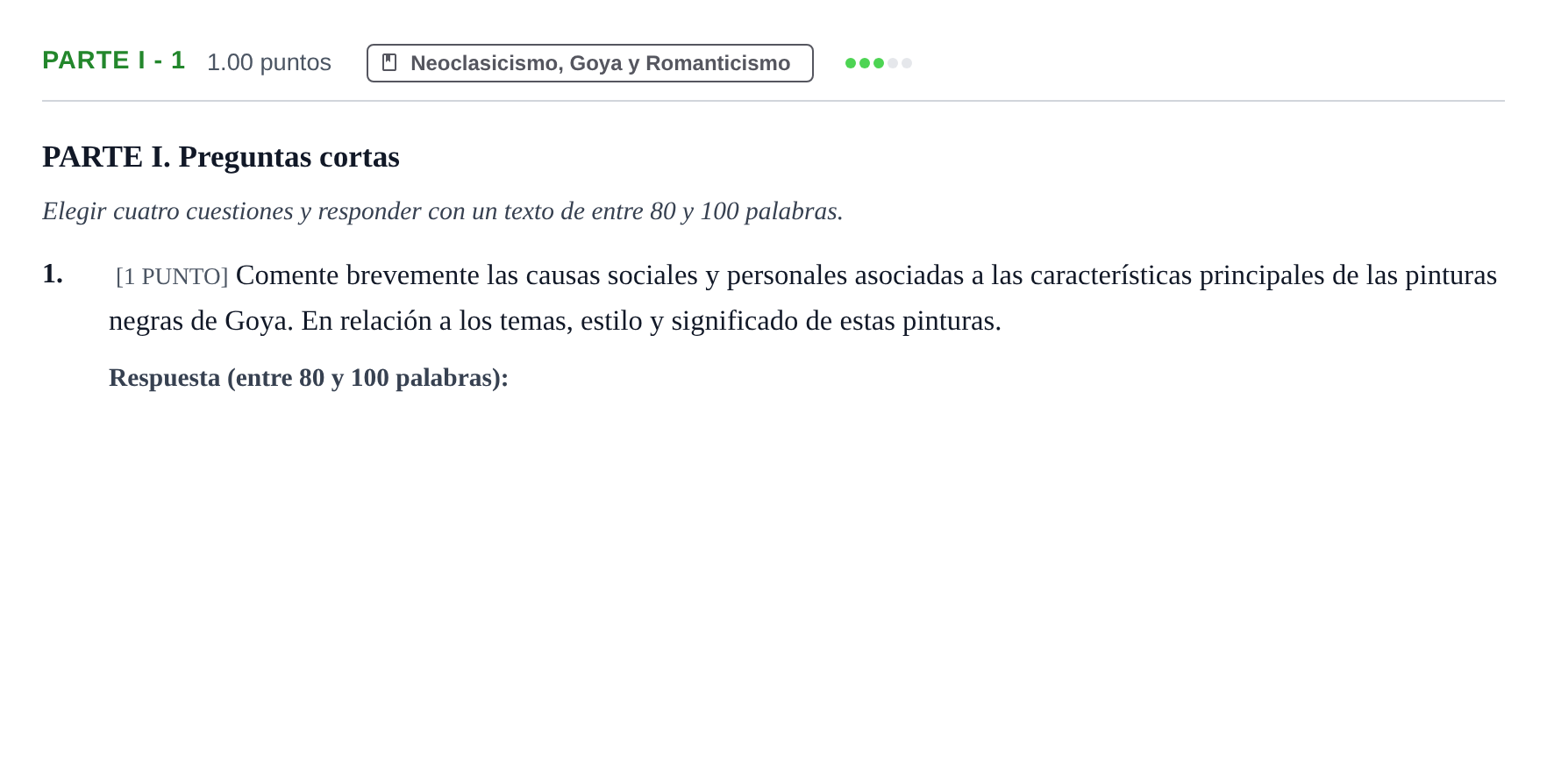 Enunciado: Ejercicio Parte I - 1 · Fundamentos Artísticos PAU Cantabria Extraordinaria 2023