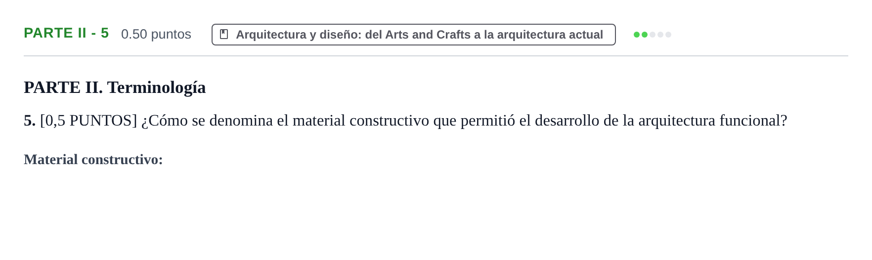 Enunciado: Ejercicio Parte II - 5 · Fundamentos Artísticos PAU Cantabria Extraordinaria 2023