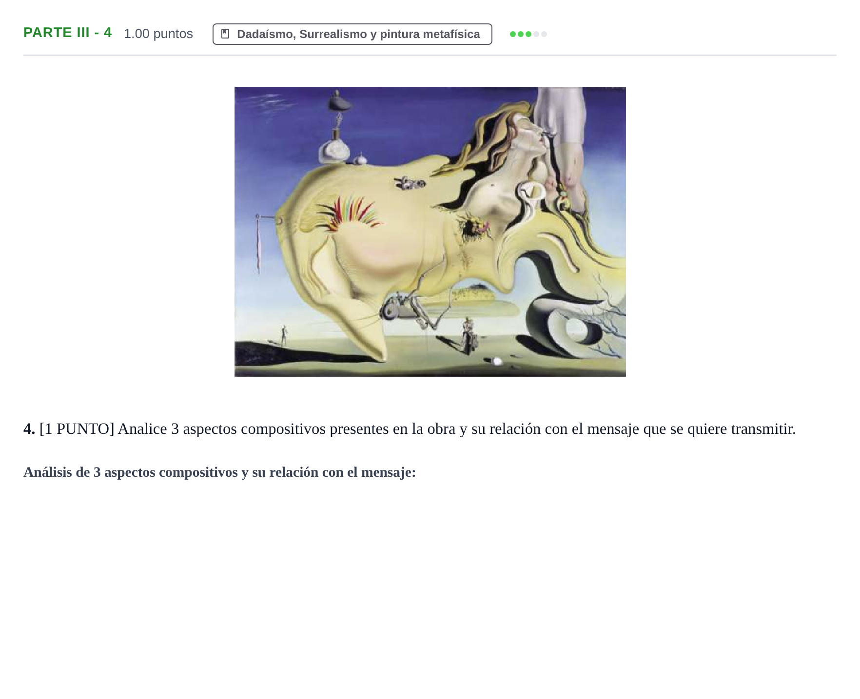 Enunciado: Ejercicio Parte III - 4 · Fundamentos Artísticos PAU Cantabria Extraordinaria 2023